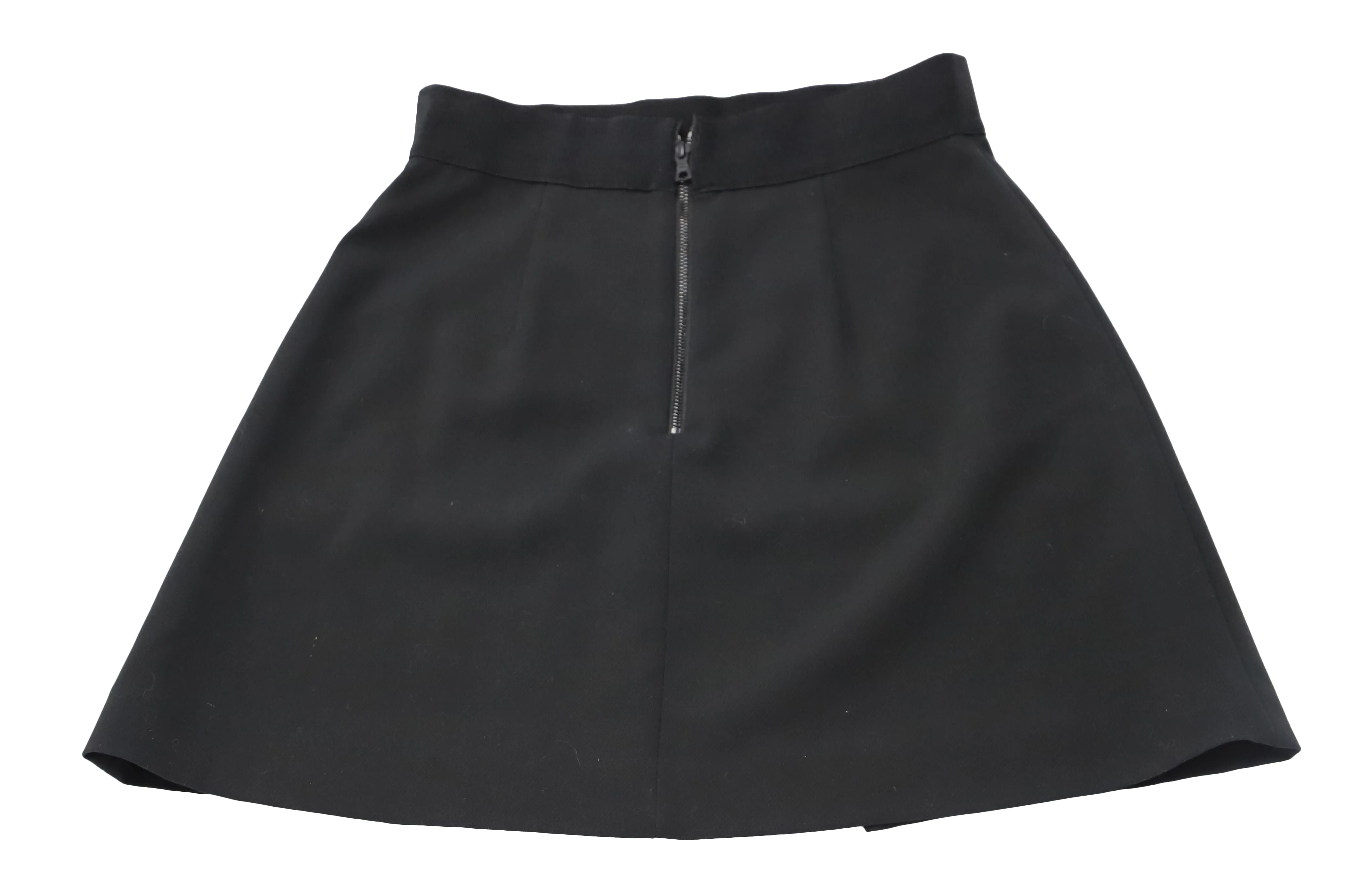 Alice   Olivia Ericka Overlap Mini Skirt in Black Polyester