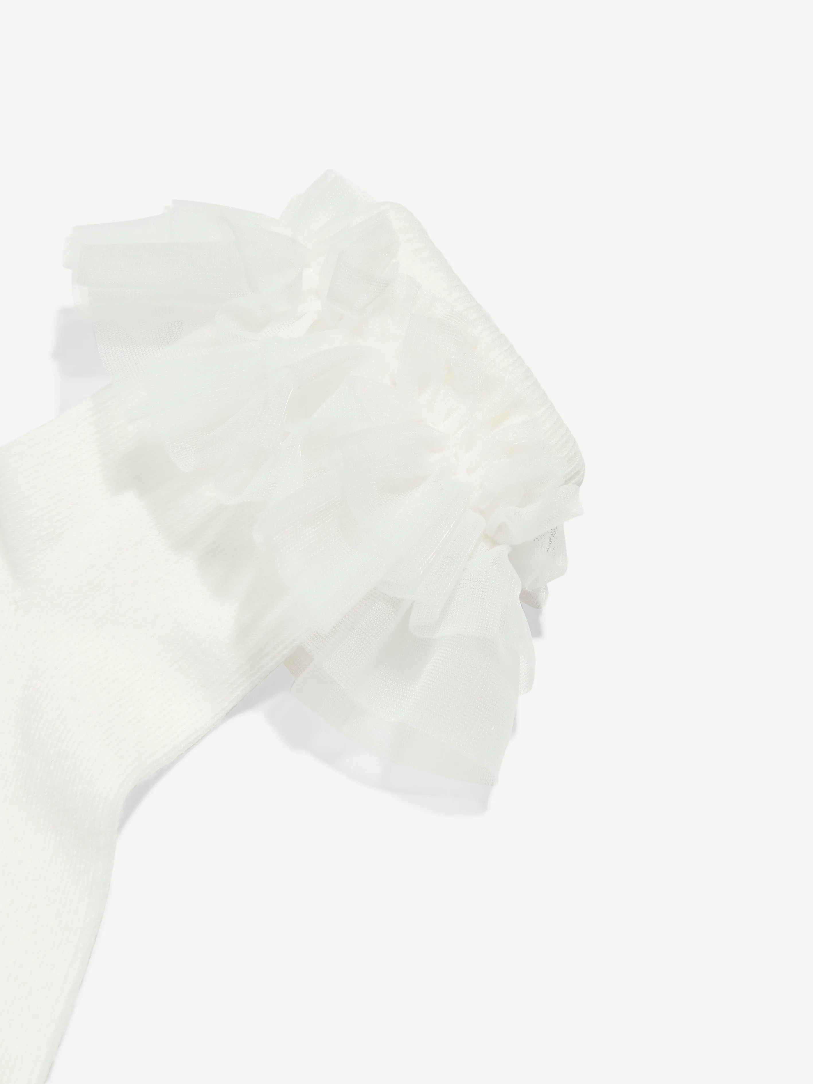 Angels Face Girls Frilly Socks in White