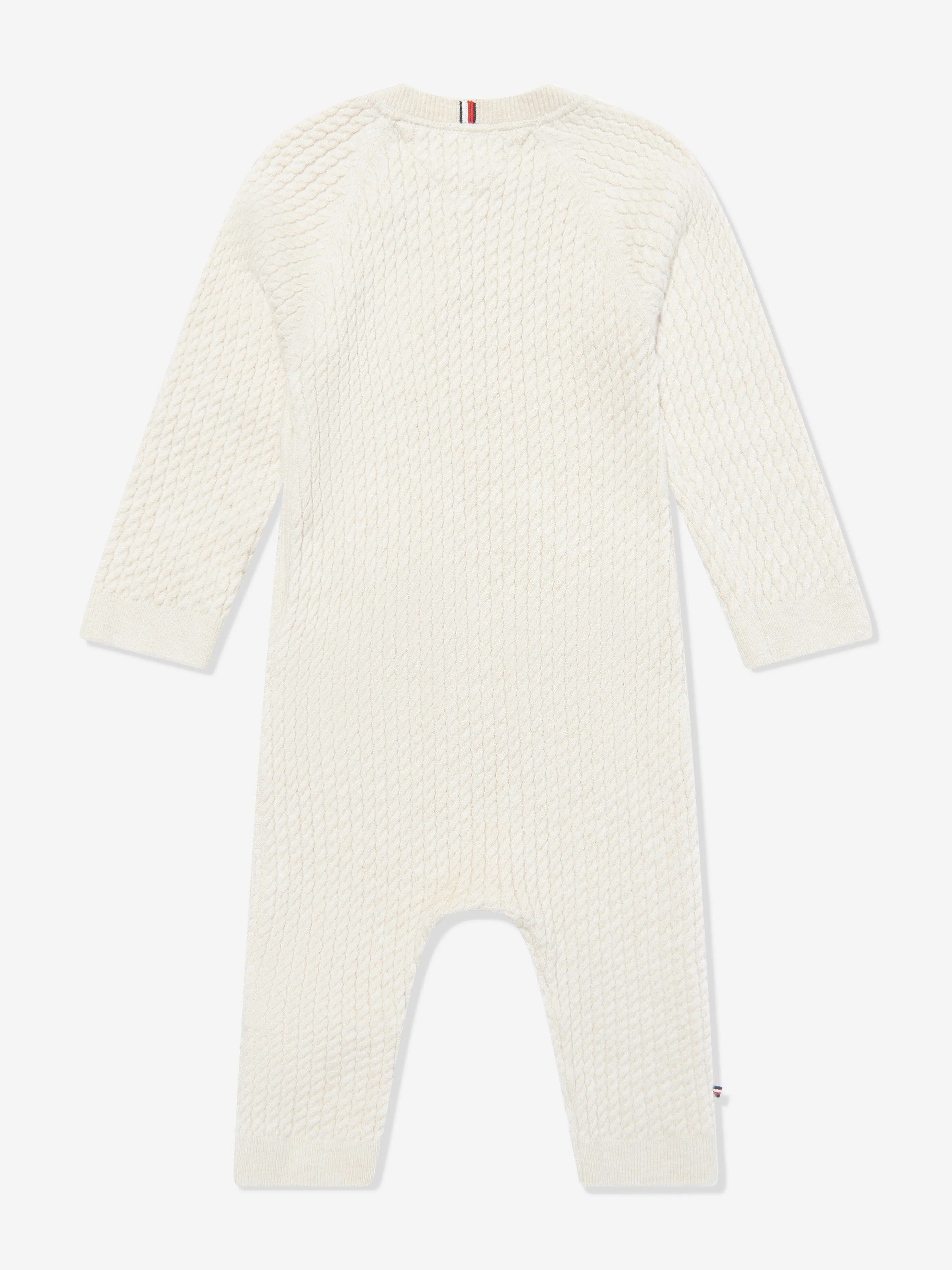 Baby Cable Knit Coverall With Gift Box in Beige