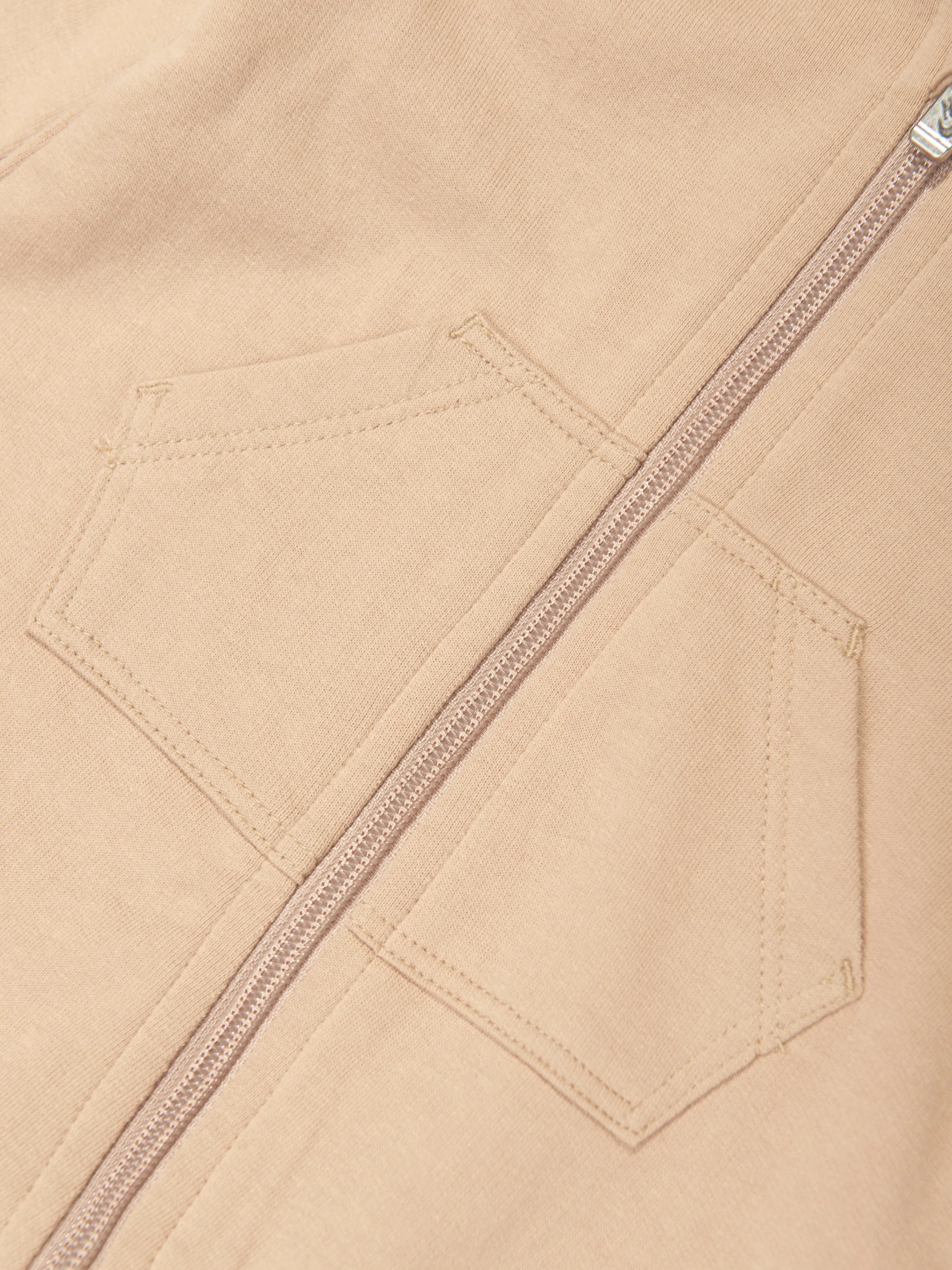 Baby Essentials Hooded Coverall in Beige