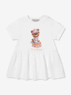 Baby Girls Bear Sweater Dress in Ivory