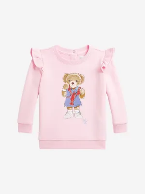 Baby Girls Bear Sweatshirt in Pink