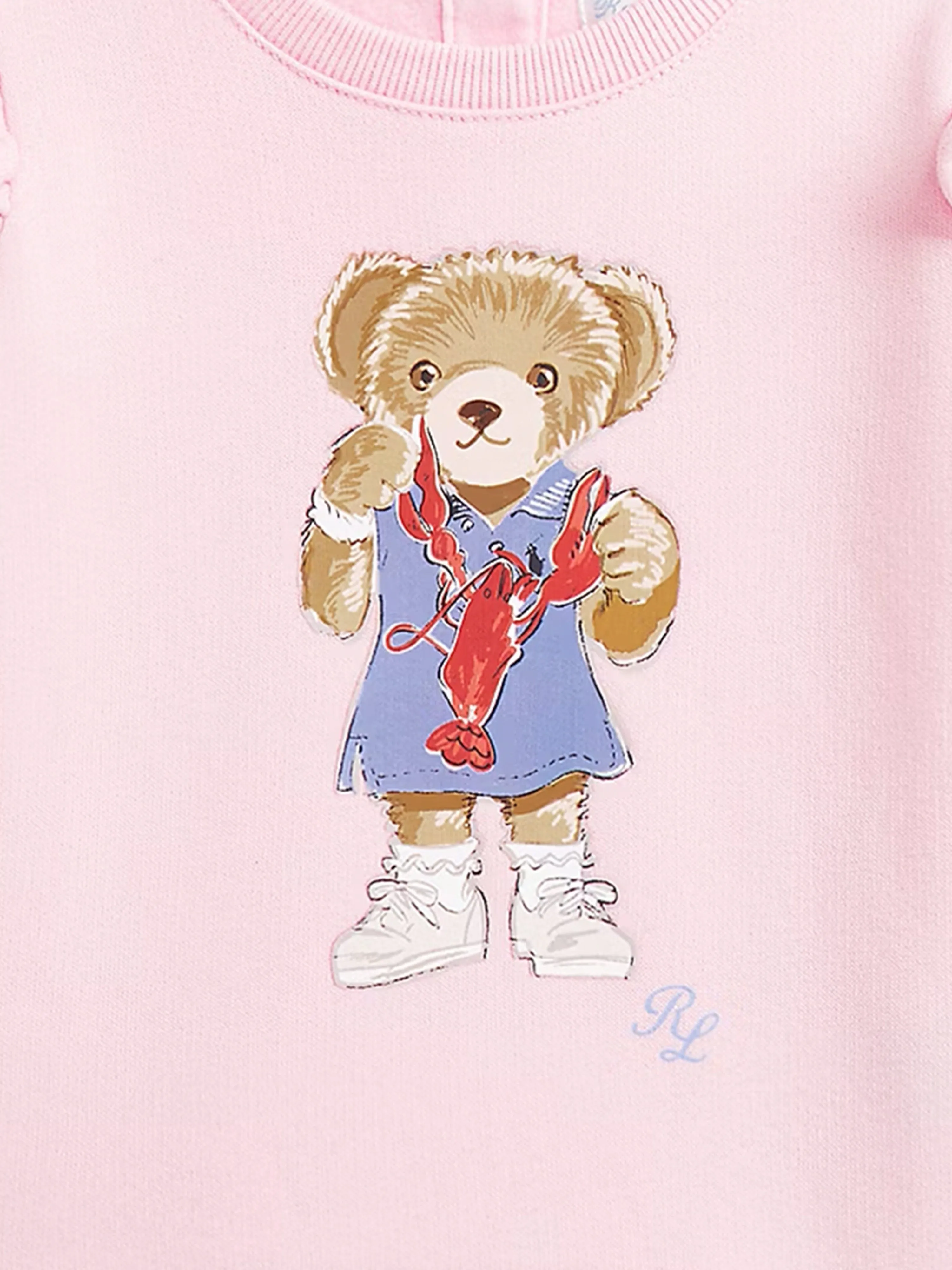Baby Girls Bear Sweatshirt in Pink