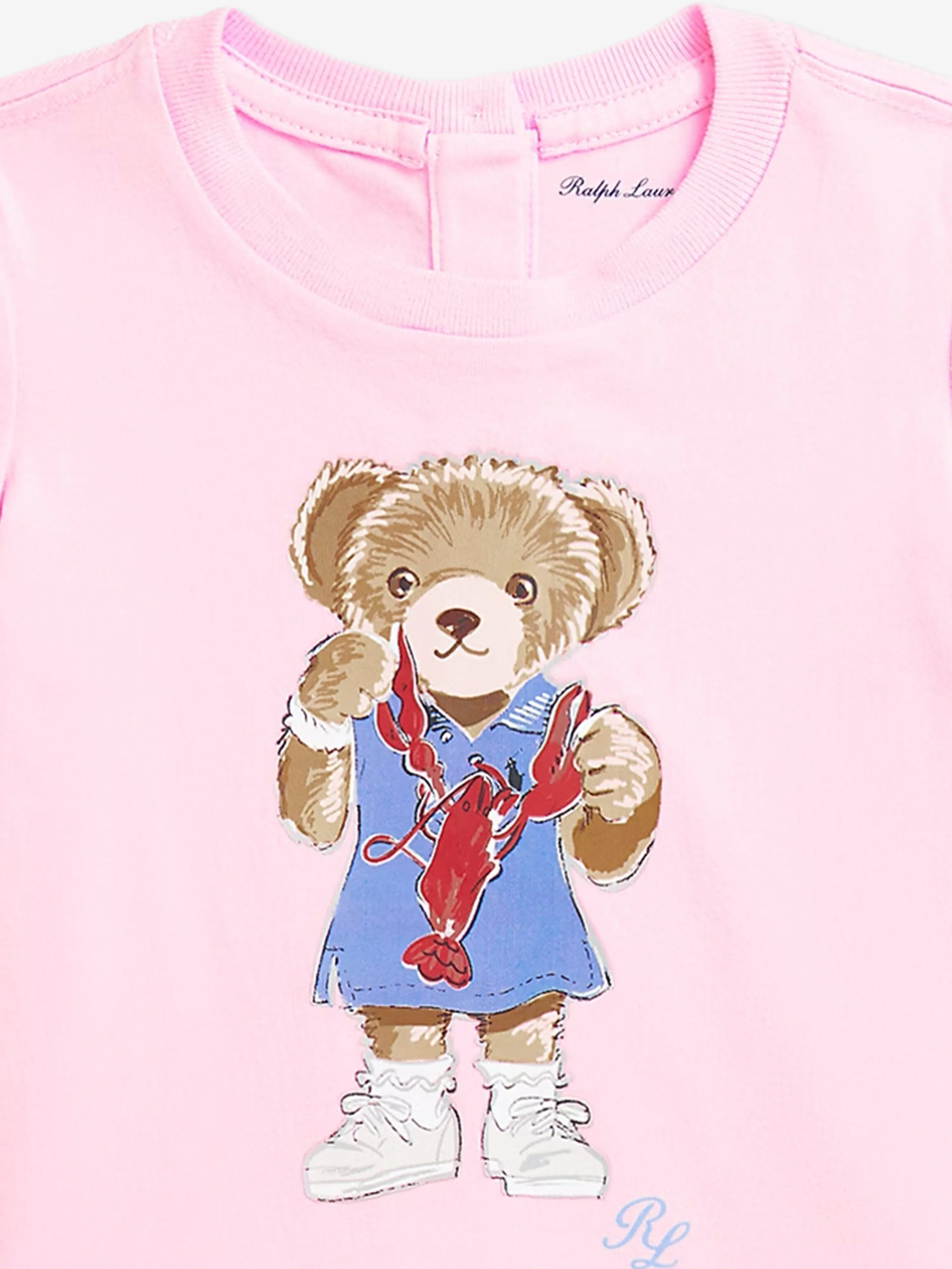 Baby Girls Bear T-Shirt in Pink