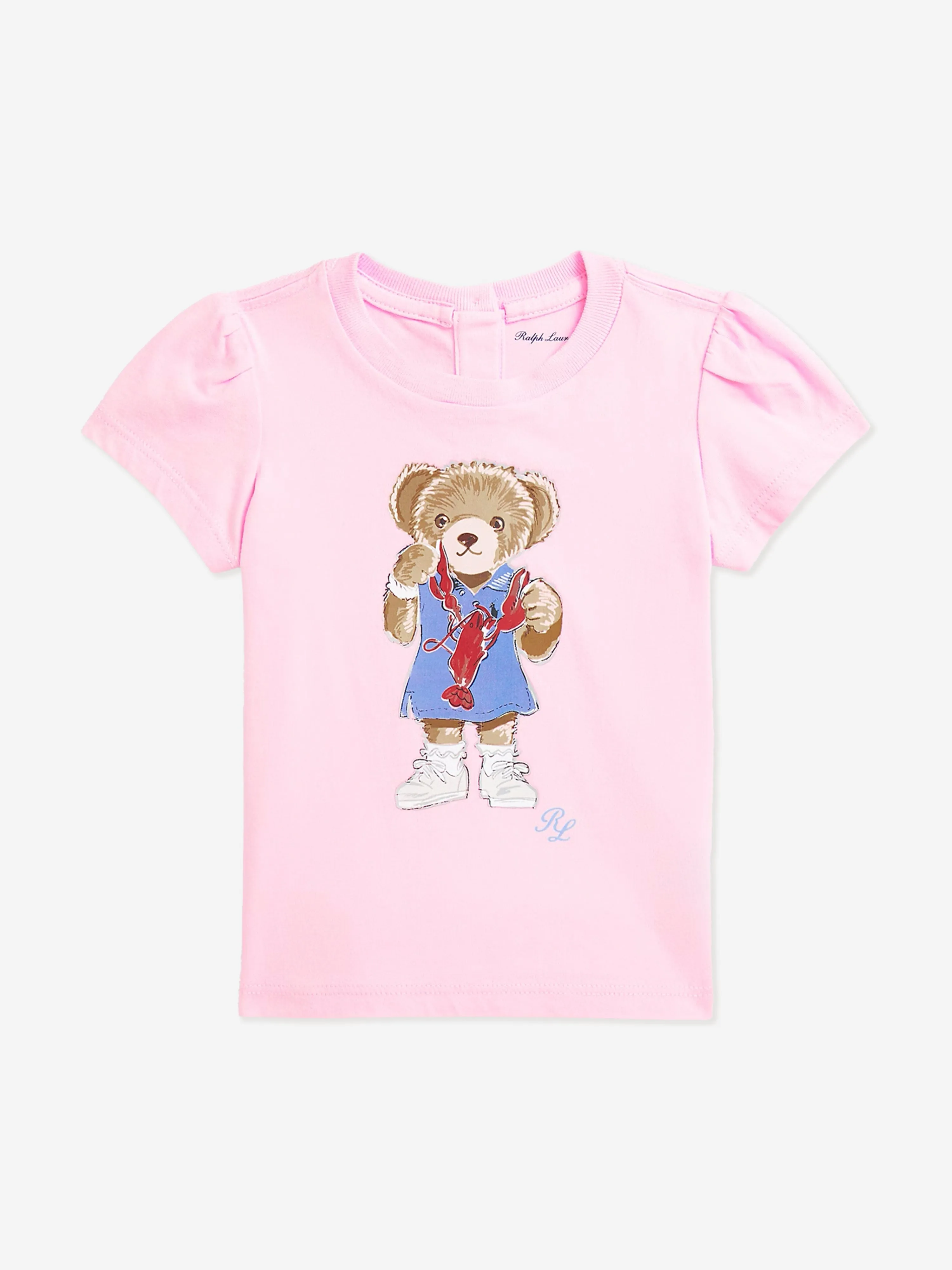 Baby Girls Bear T-Shirt in Pink