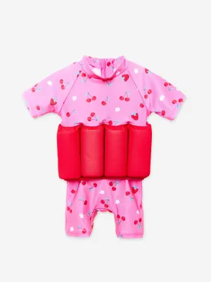 Baby Girls Cherry Float Suit in Pink (UPF50 )