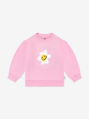 Baby Girls Daisy Logo Sweatshirt in Pink