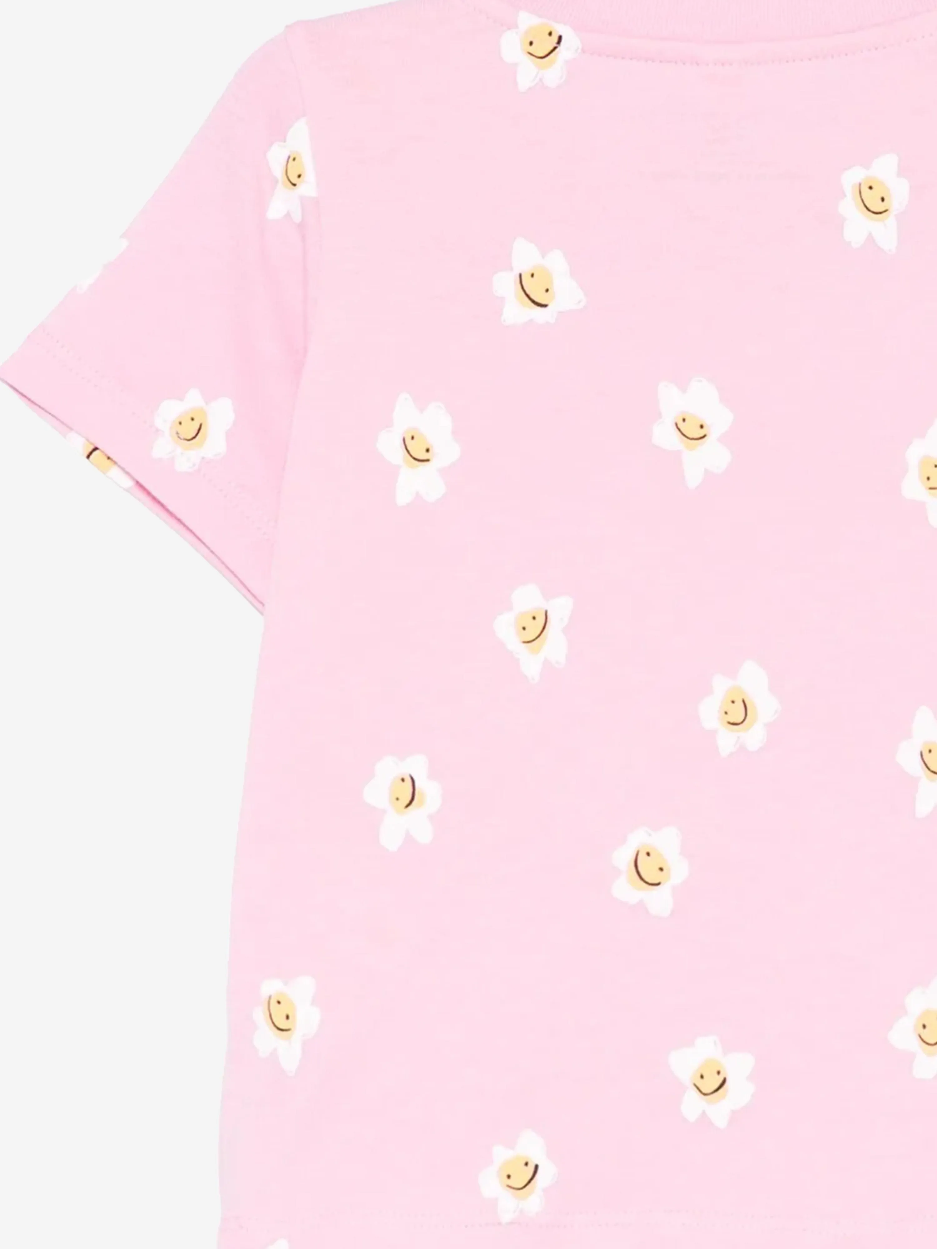 Baby Girls Daisy Print T-Shirt in Pink
