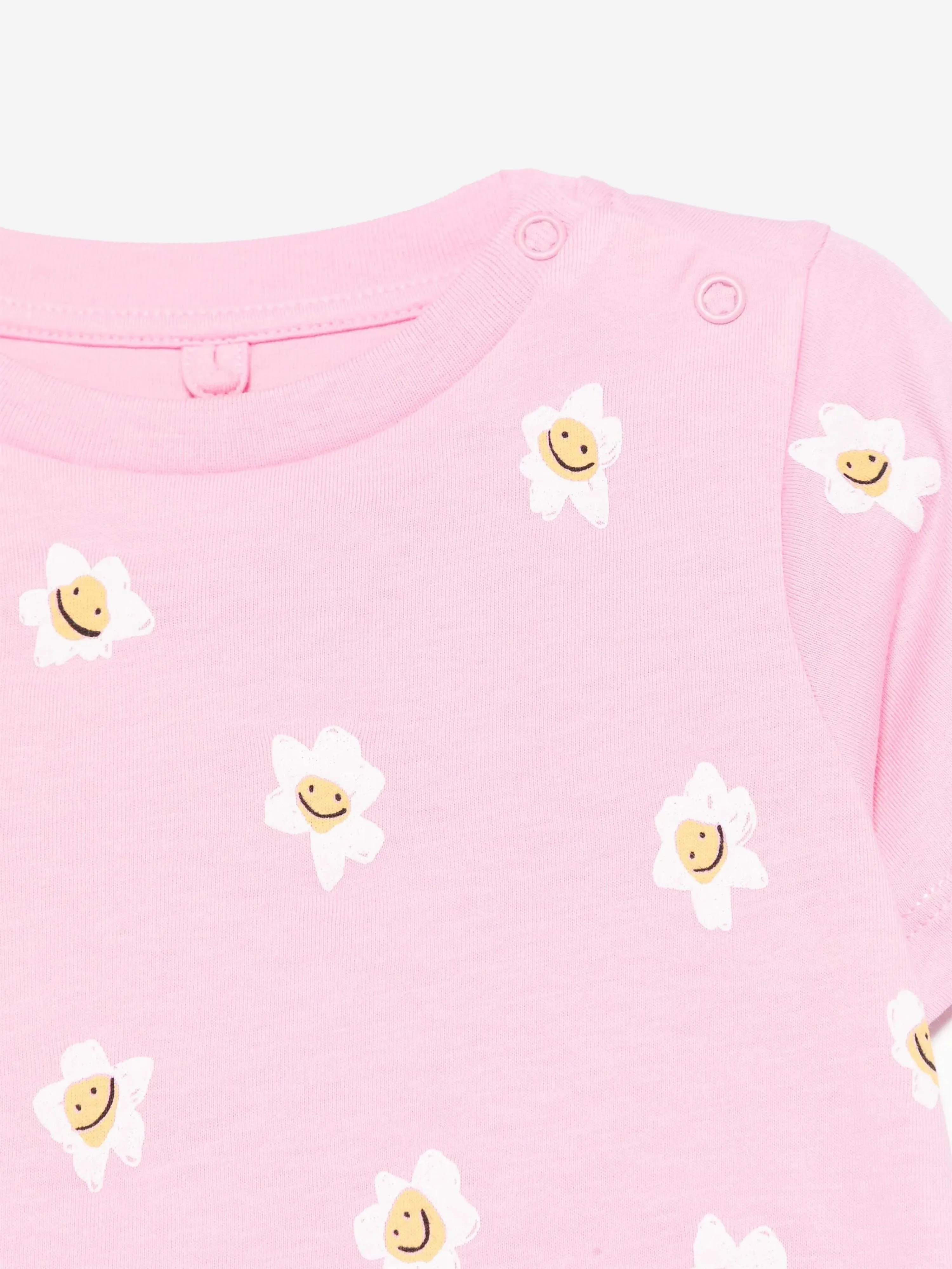 Baby Girls Daisy Print T-Shirt in Pink