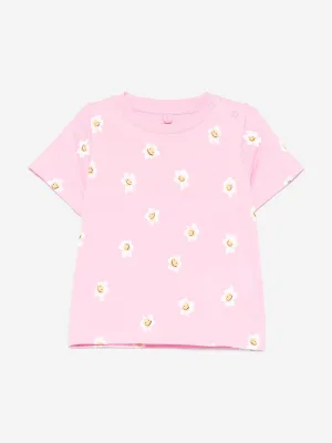 Baby Girls Daisy Print T-Shirt in Pink