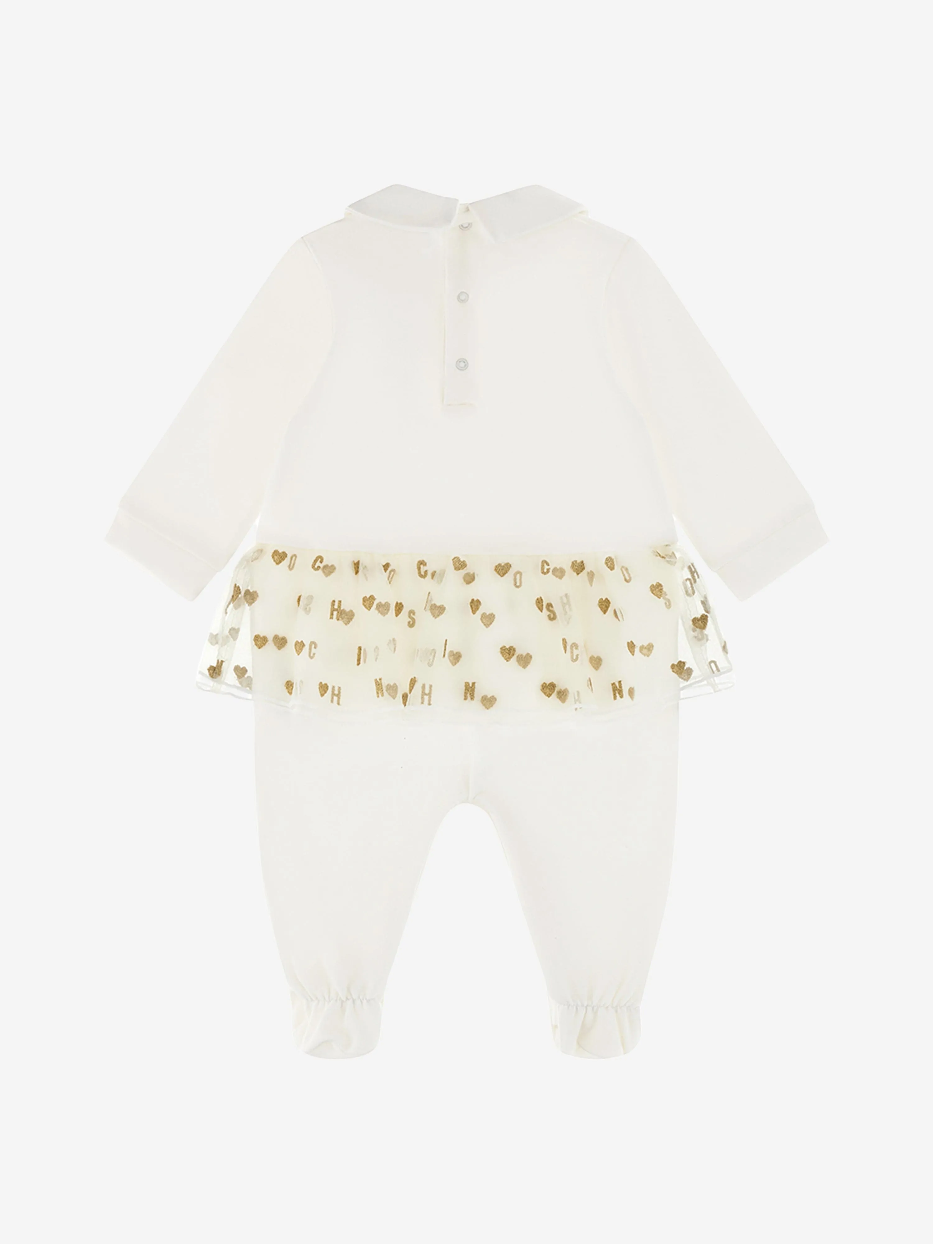 Baby Girls Hearts Babygrow Gift Set in Ivory