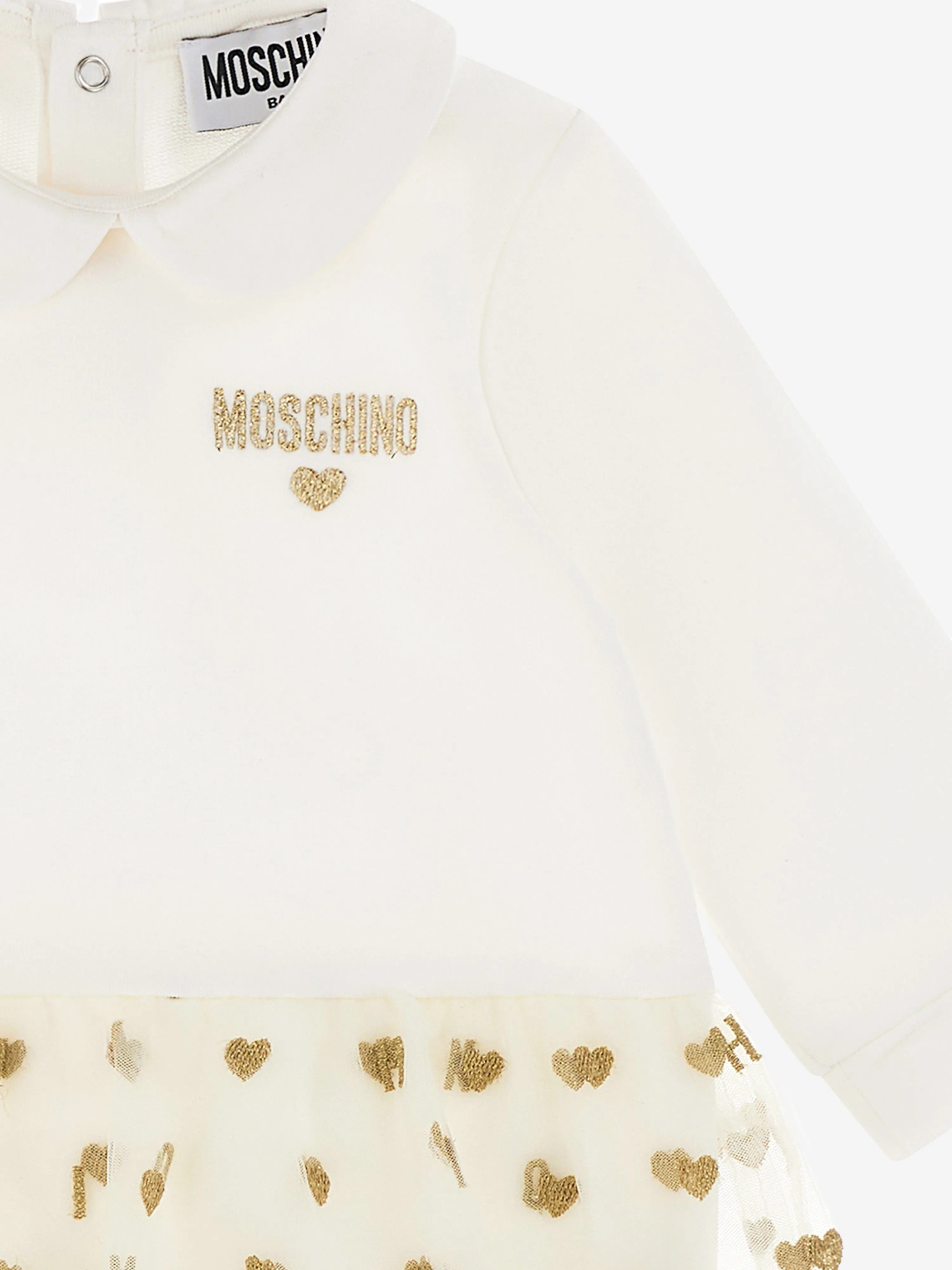 Baby Girls Hearts Babygrow Gift Set in Ivory