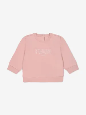 Baby Girls Logo Sweatshirt in Pink