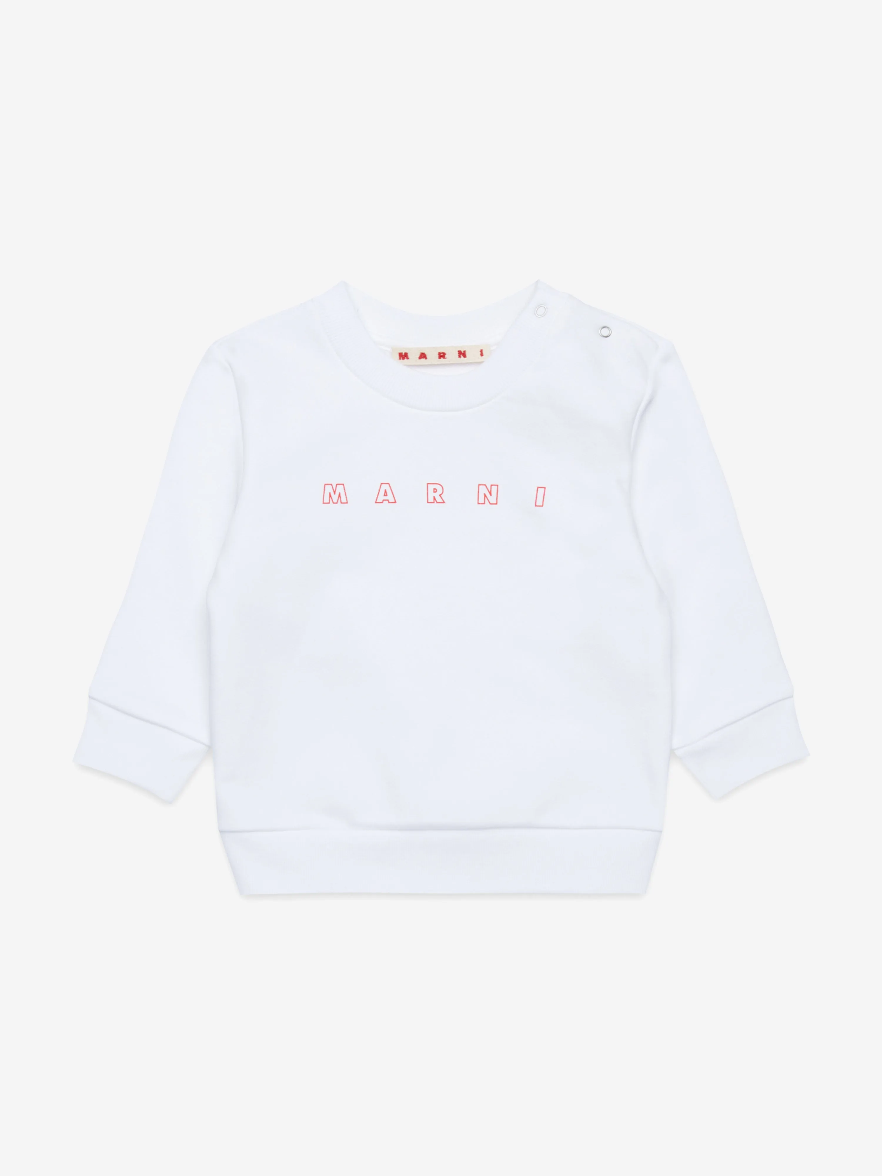 Baby Girls Logo Sweatshirt in White