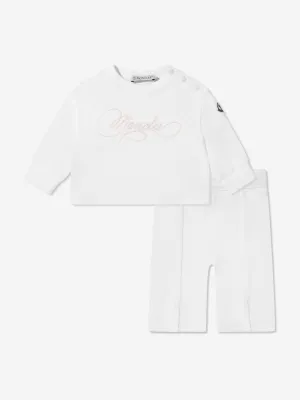 Baby Girls Logo Tracksuit in Ivory
