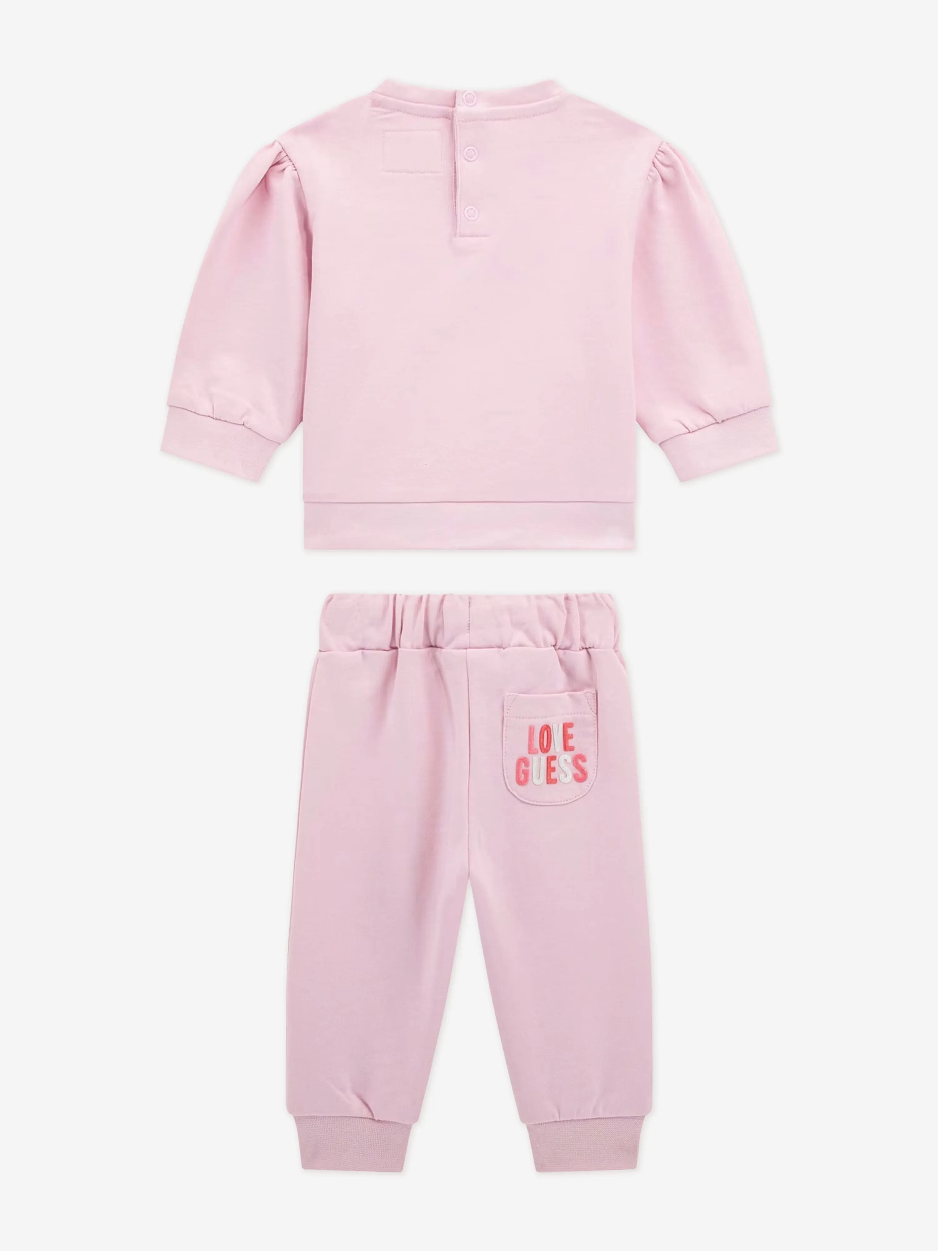 Baby Girls Love Tracksuit in Pink