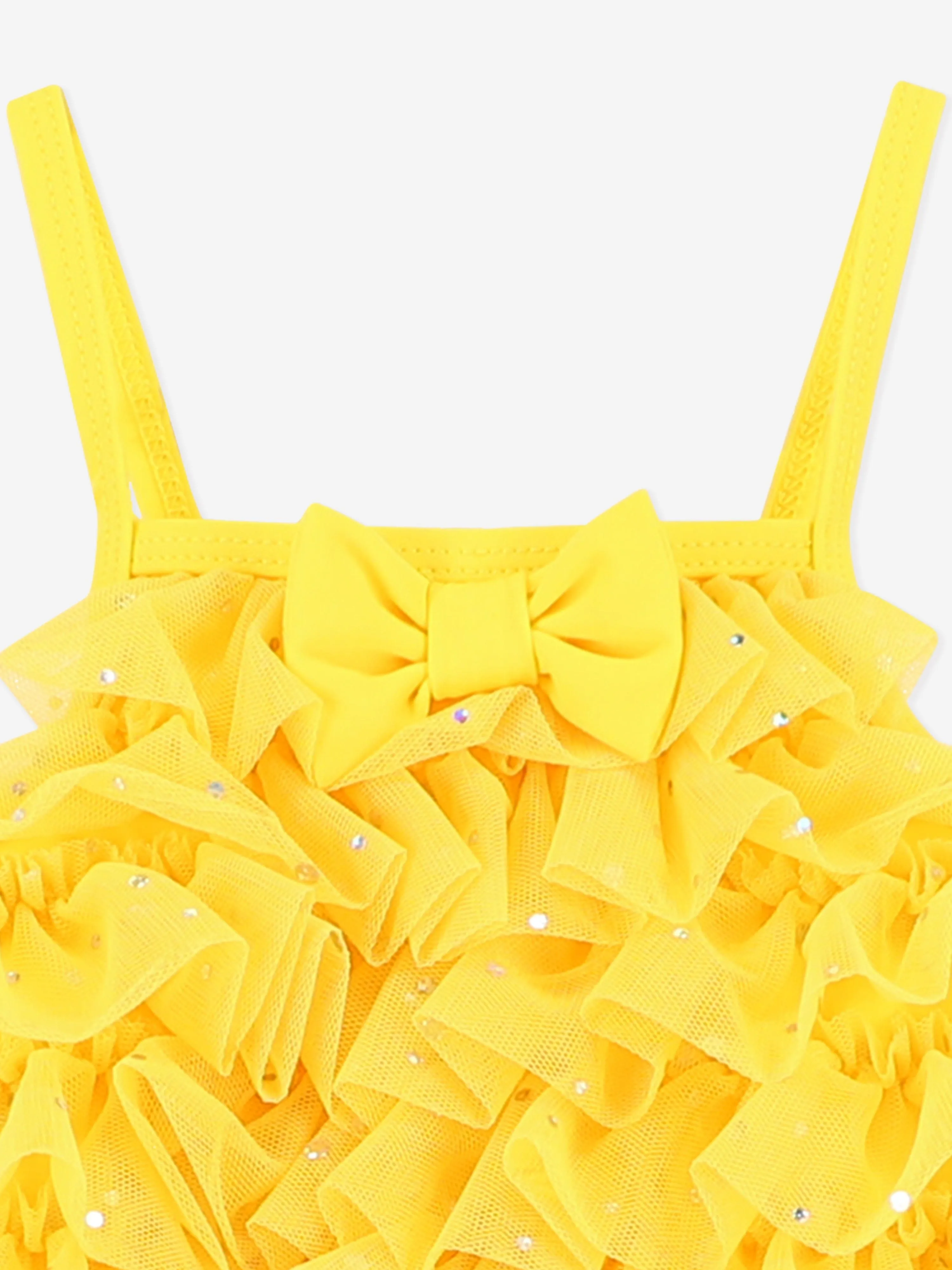 Baby Girls Minnow Sparkle Swimsuit in Yellow