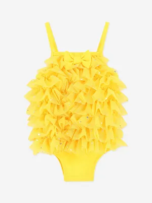 Baby Girls Minnow Sparkle Swimsuit in Yellow