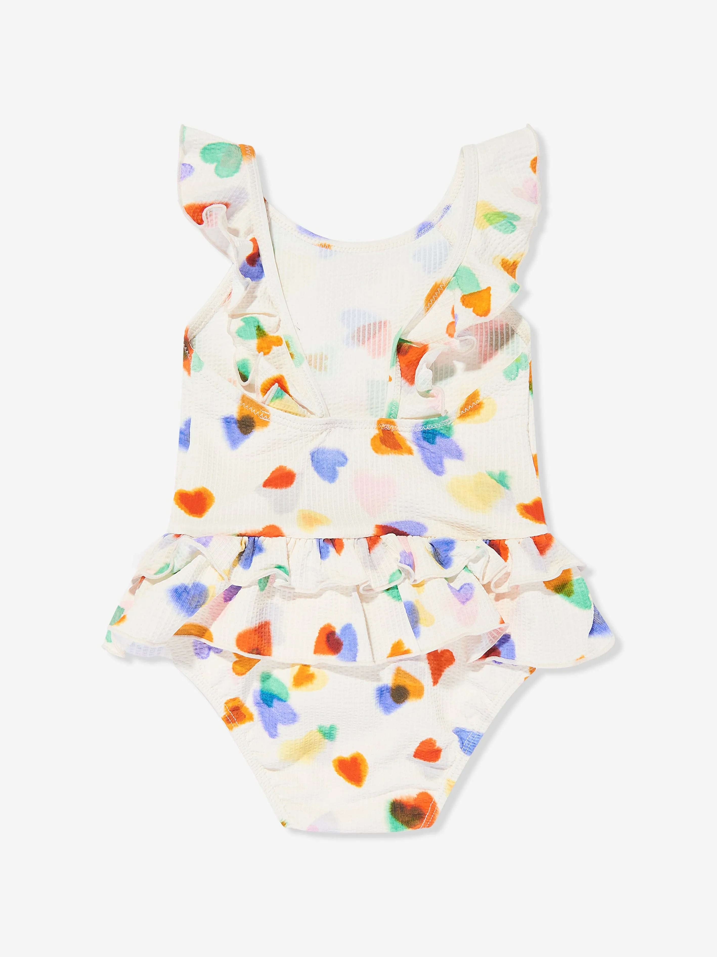 Baby Girls Nalani Rainbow Hearts Swimsuit in Ivory (UPF50 )
