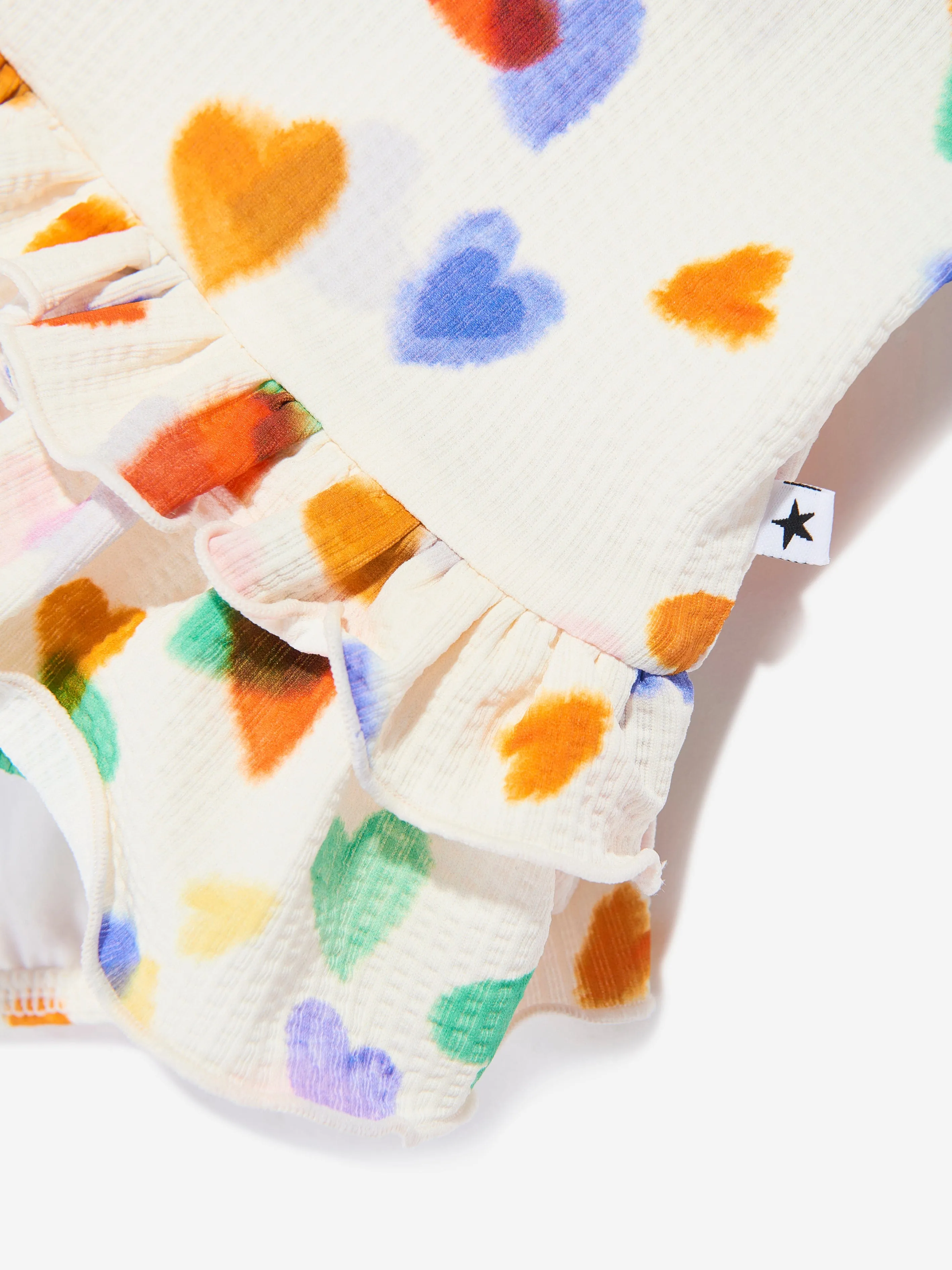 Baby Girls Nalani Rainbow Hearts Swimsuit in Ivory (UPF50 )