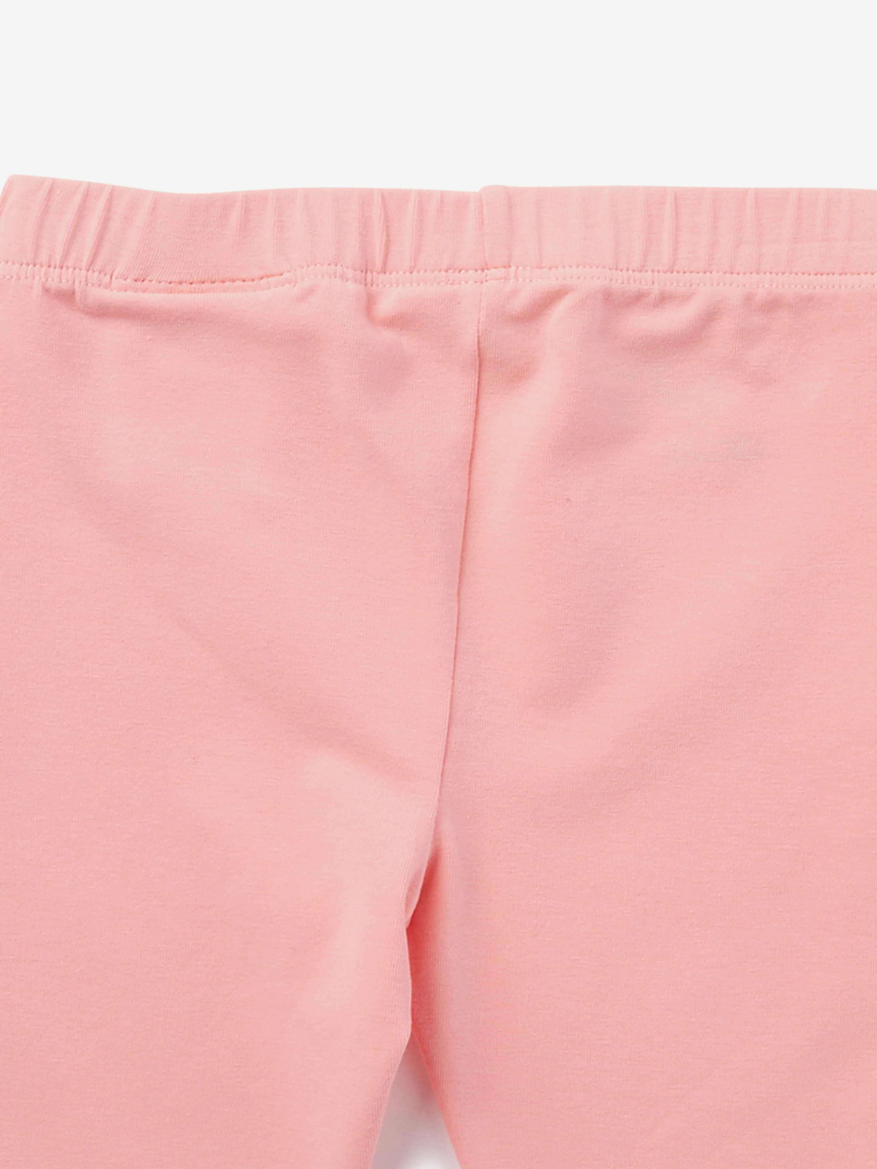 Baby Girls Off Stamp Clear Leggings in Pink