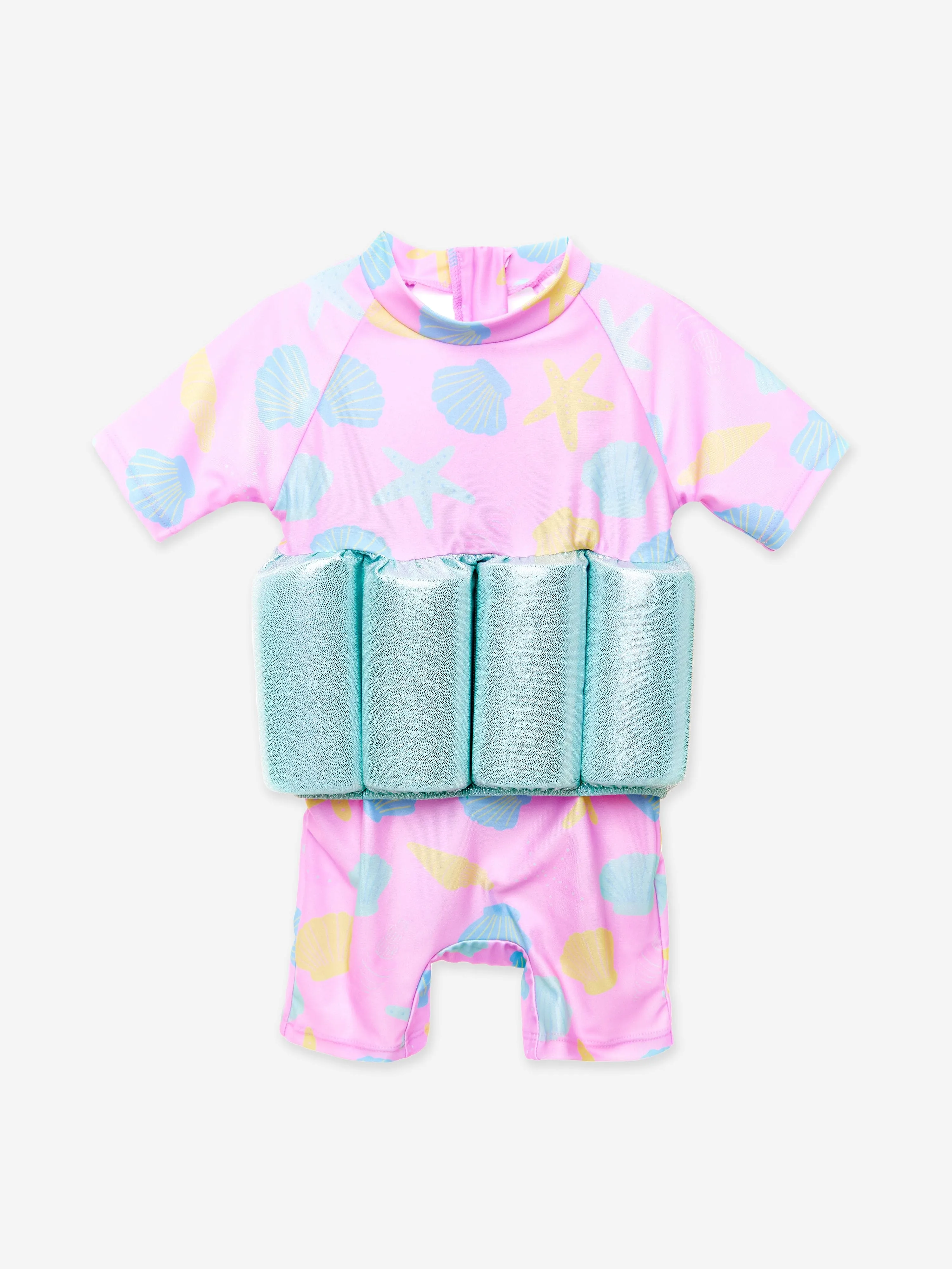 Baby Girls Seashell Float Suit in Pink (UPF50 )
