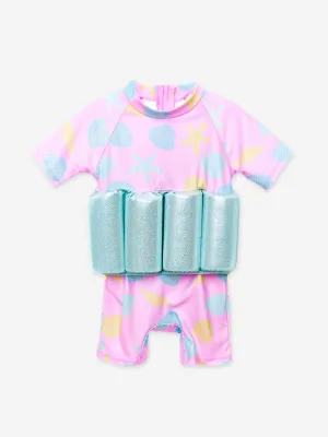 Baby Girls Seashell Float Suit in Pink (UPF50 )