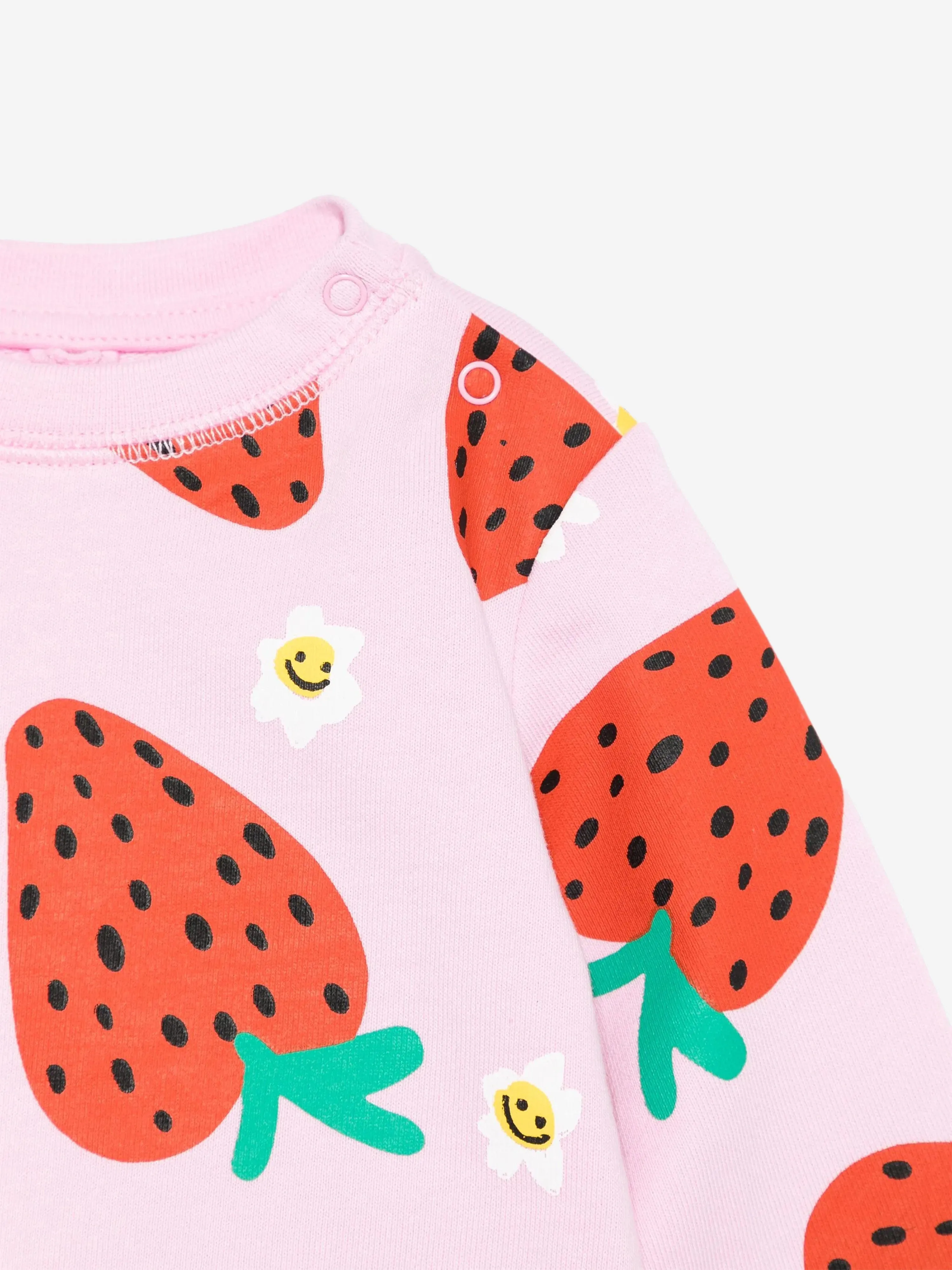 Baby Girls Strawberry Sweatshirt in Pink