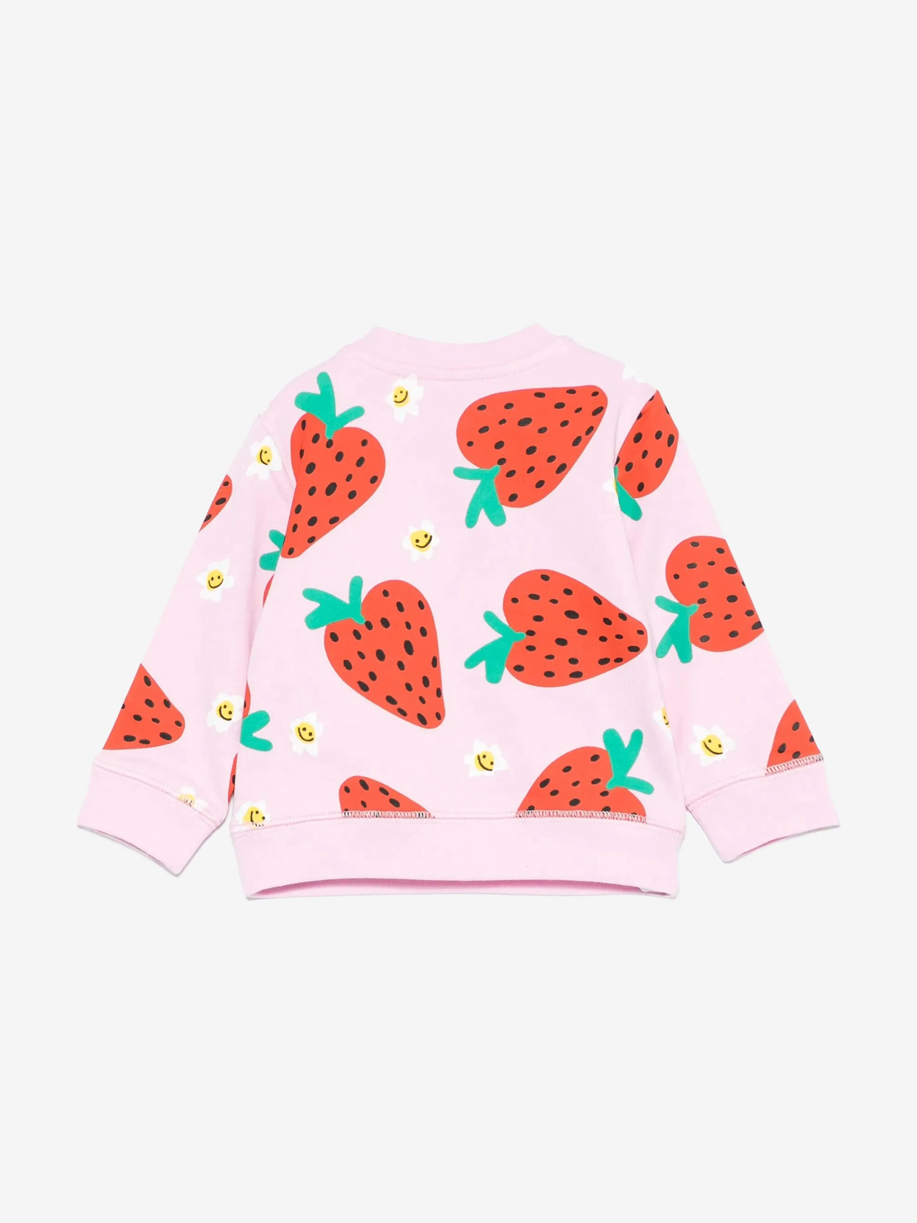 Baby Girls Strawberry Sweatshirt in Pink
