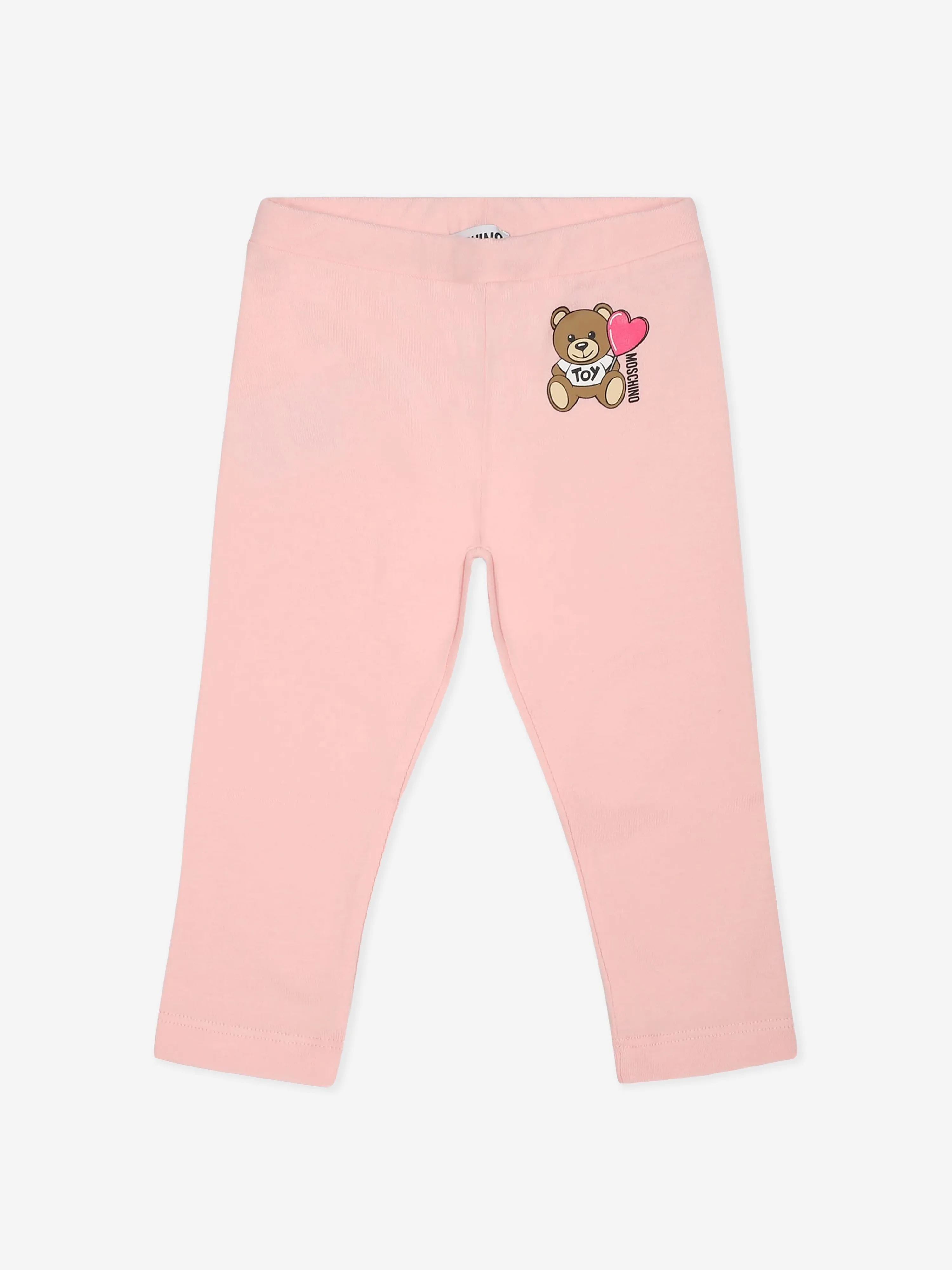Baby Girls Teddy Bear Leggings in Pink