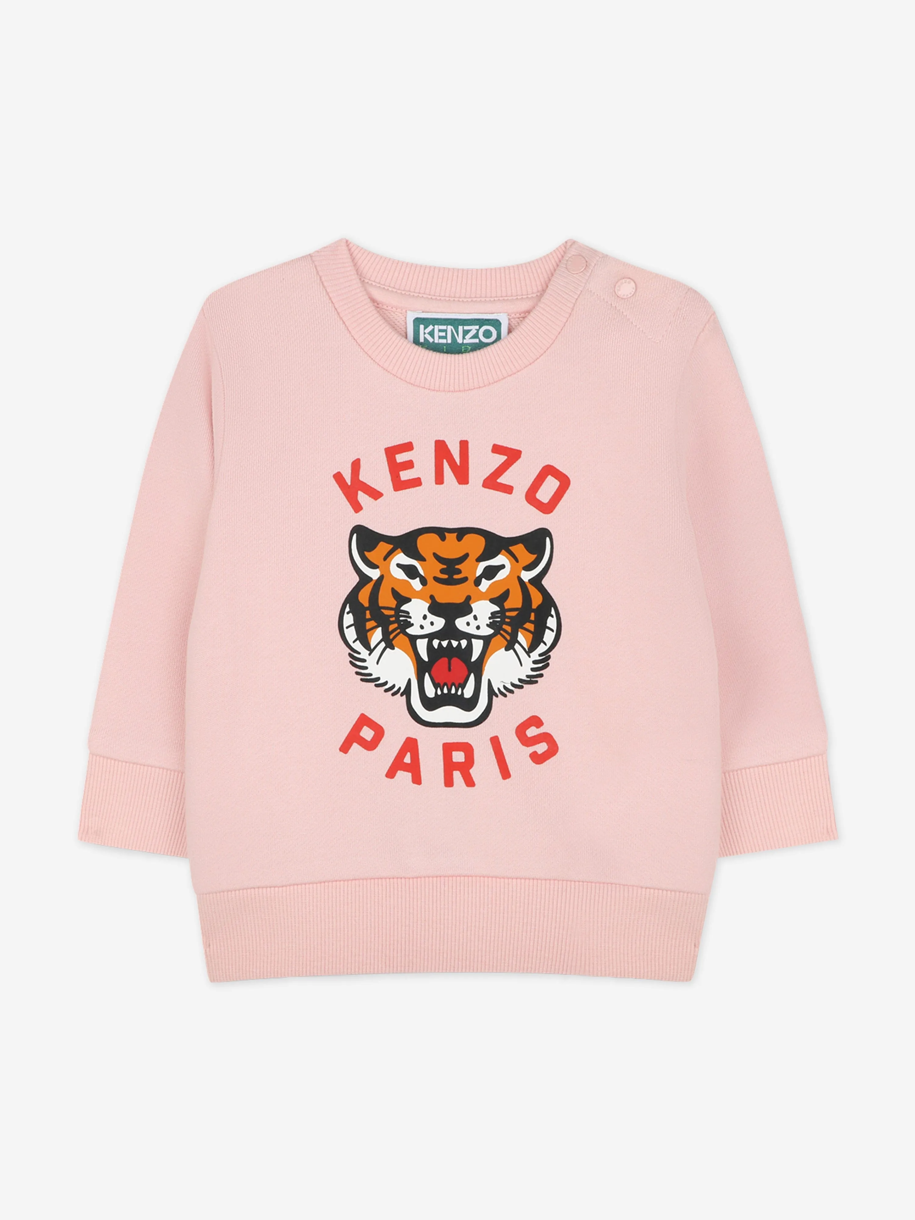 Baby Girls Tiger Logo Tracksuit in Pink