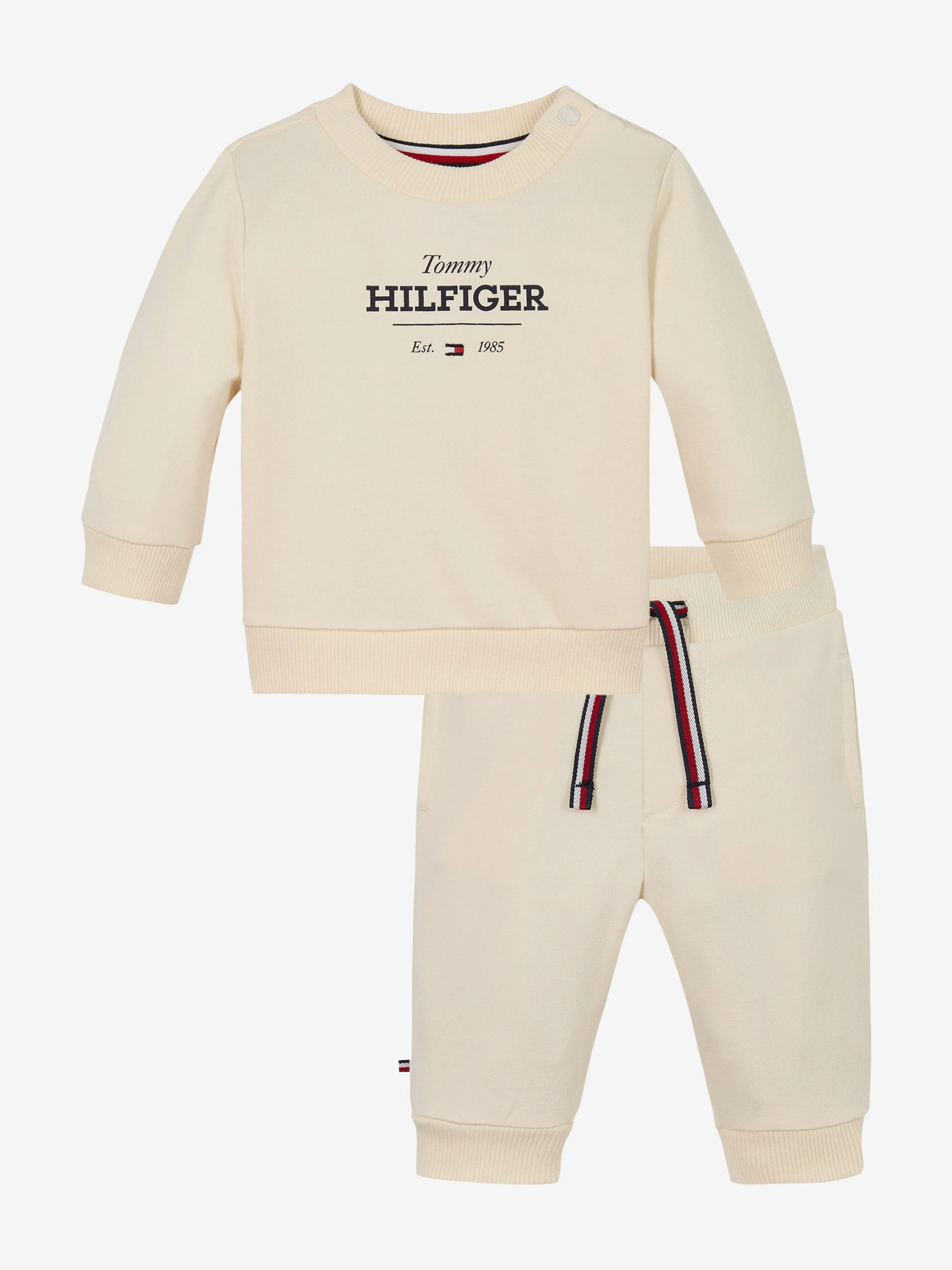 Baby Monotype Logo Tracksuit in Ivory