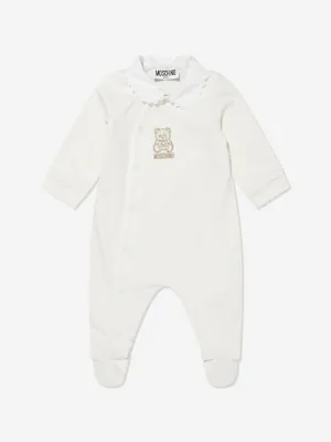 Baby Teddy Bear Babygrow in Ivory