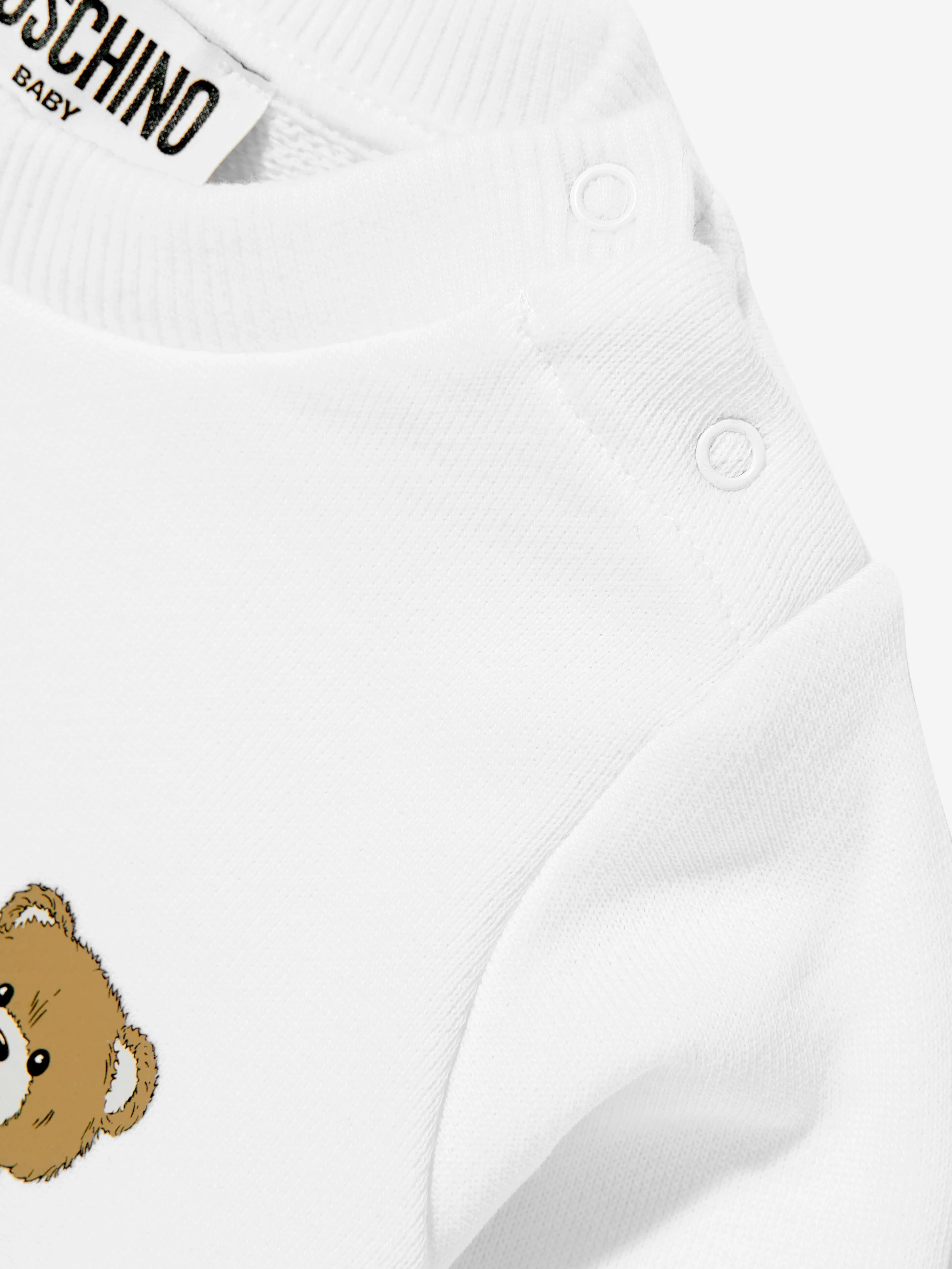 Baby Teddy Bear Logo Sweatshirt in White