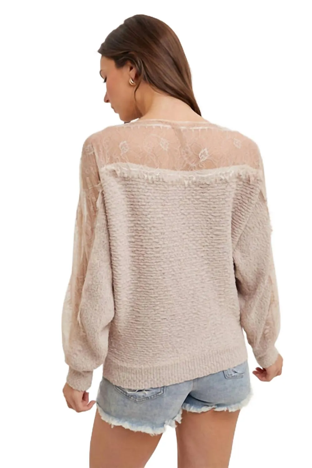 Babydoll Sweater In Ecru