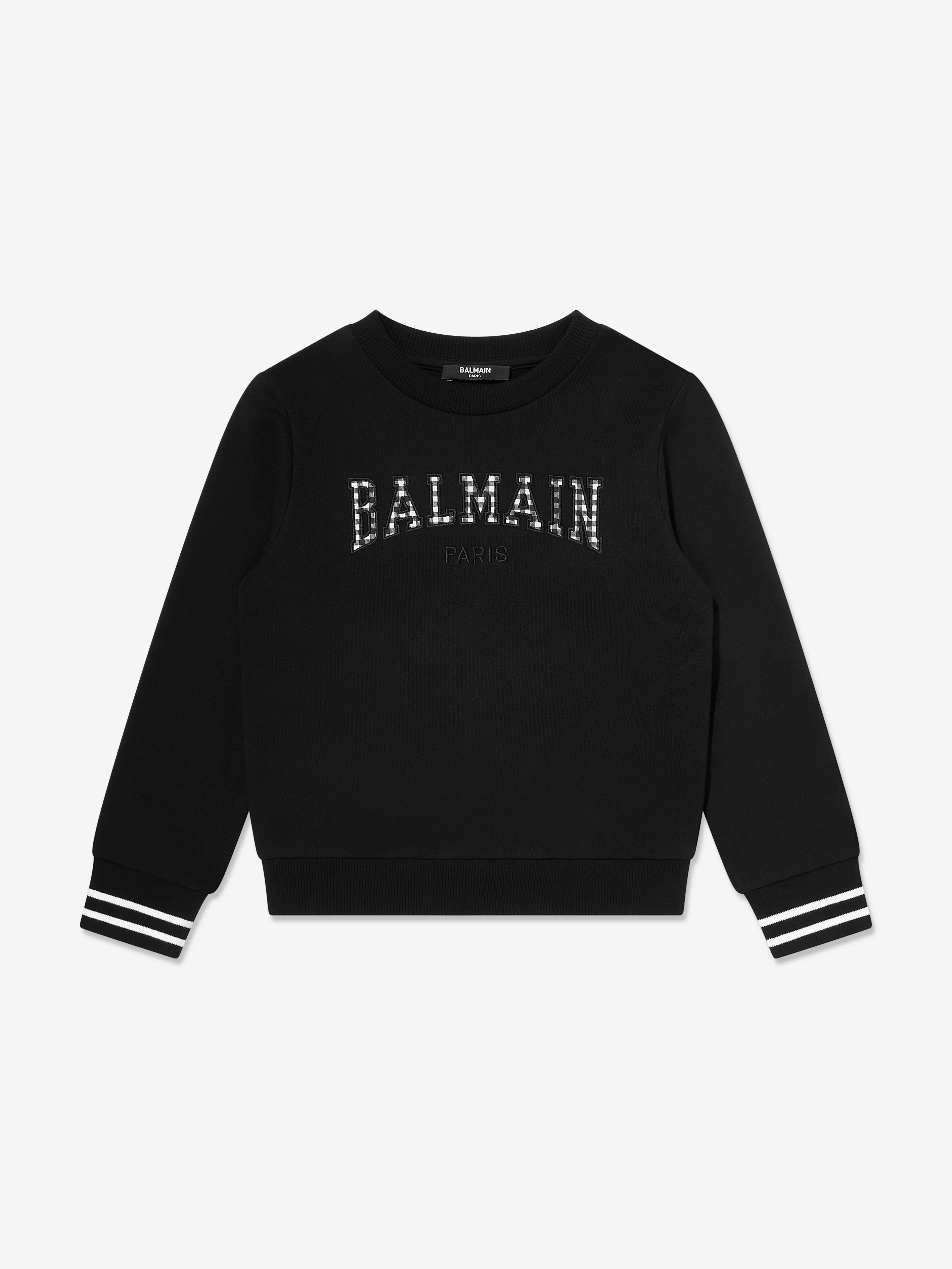 Balmain Girls Logo Sweatshirt in Black
