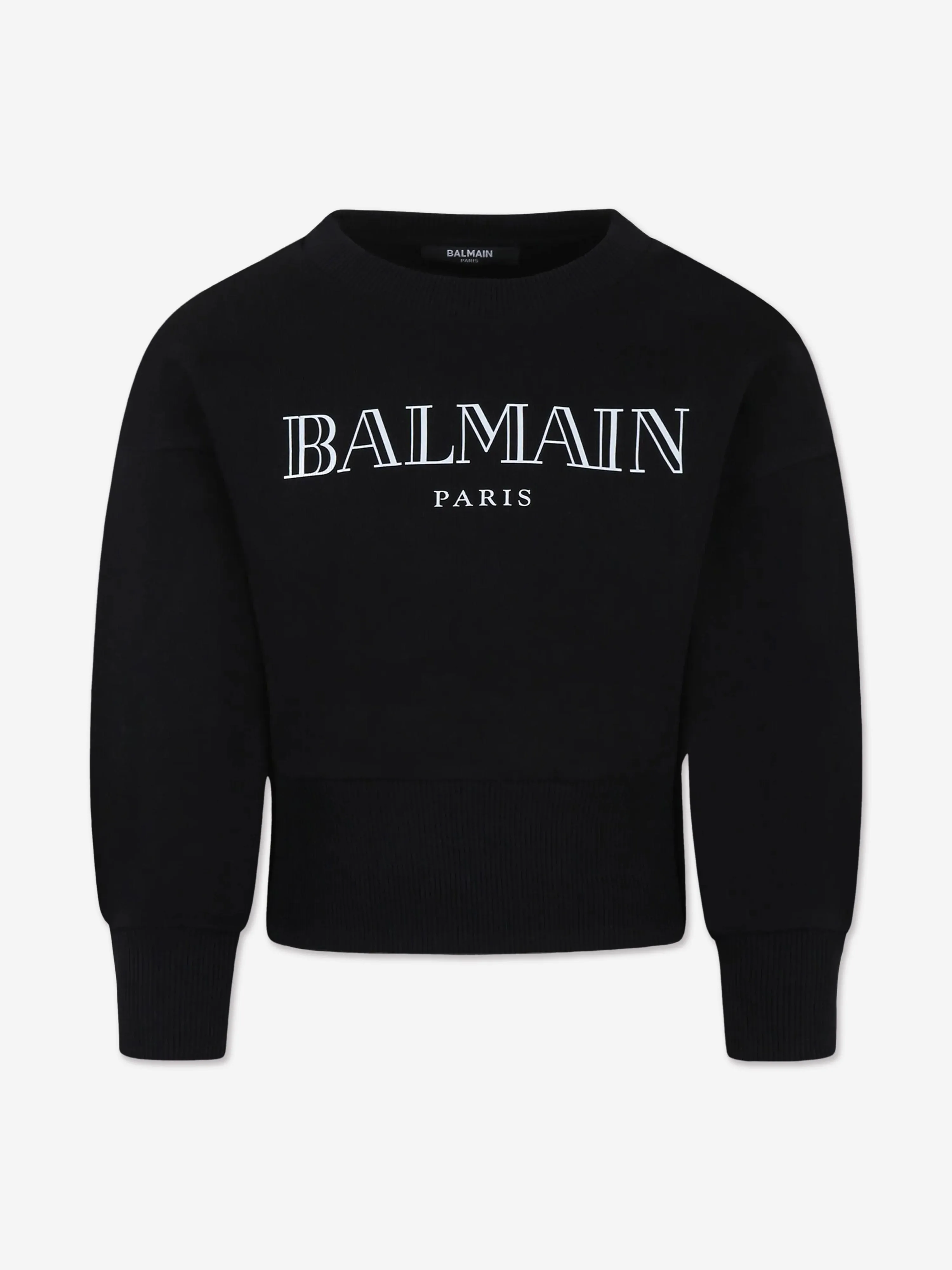 Balmain Girls Logo Sweatshirt in Black