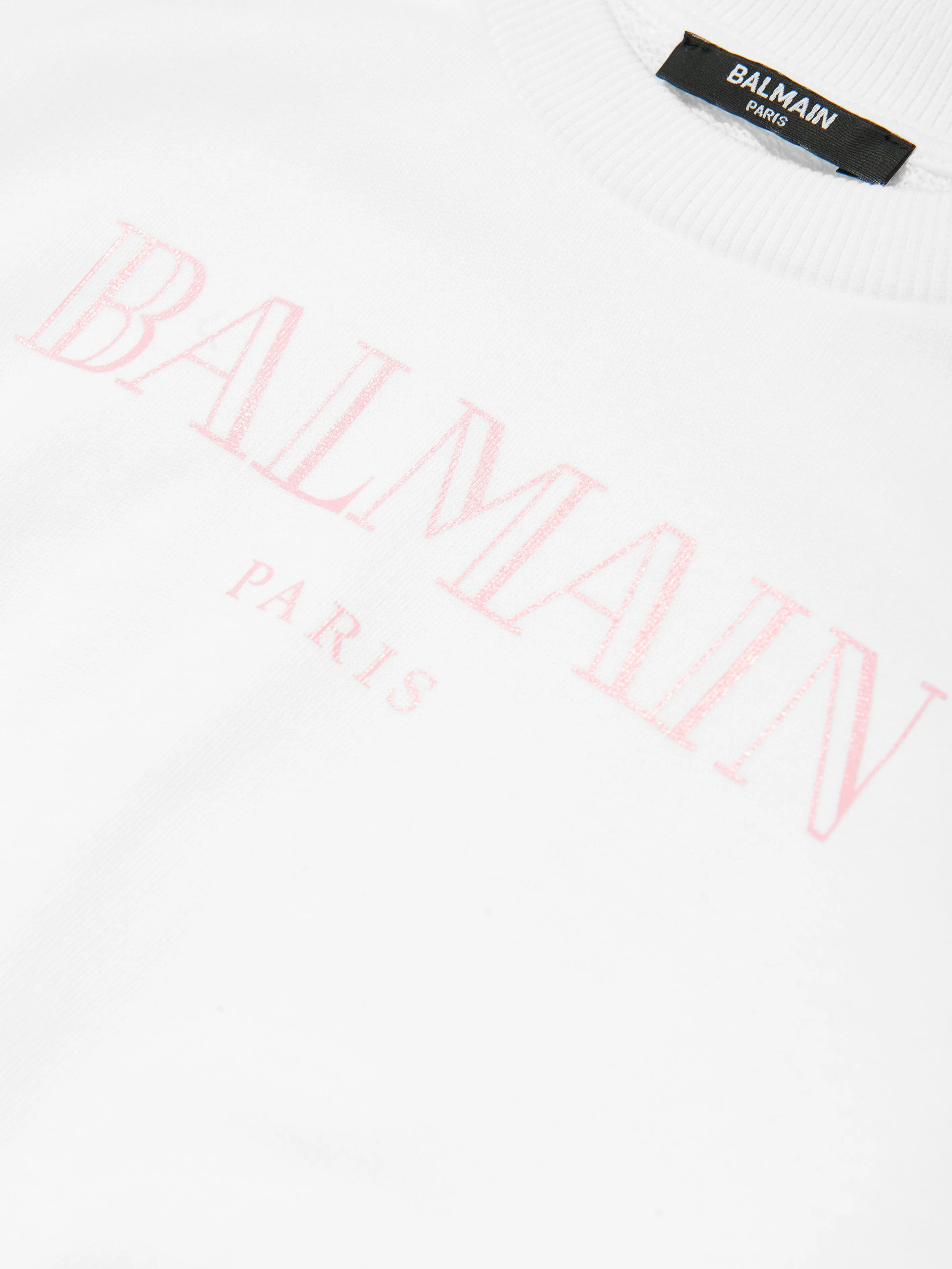 Balmain Girls Logo Sweatshirt in White