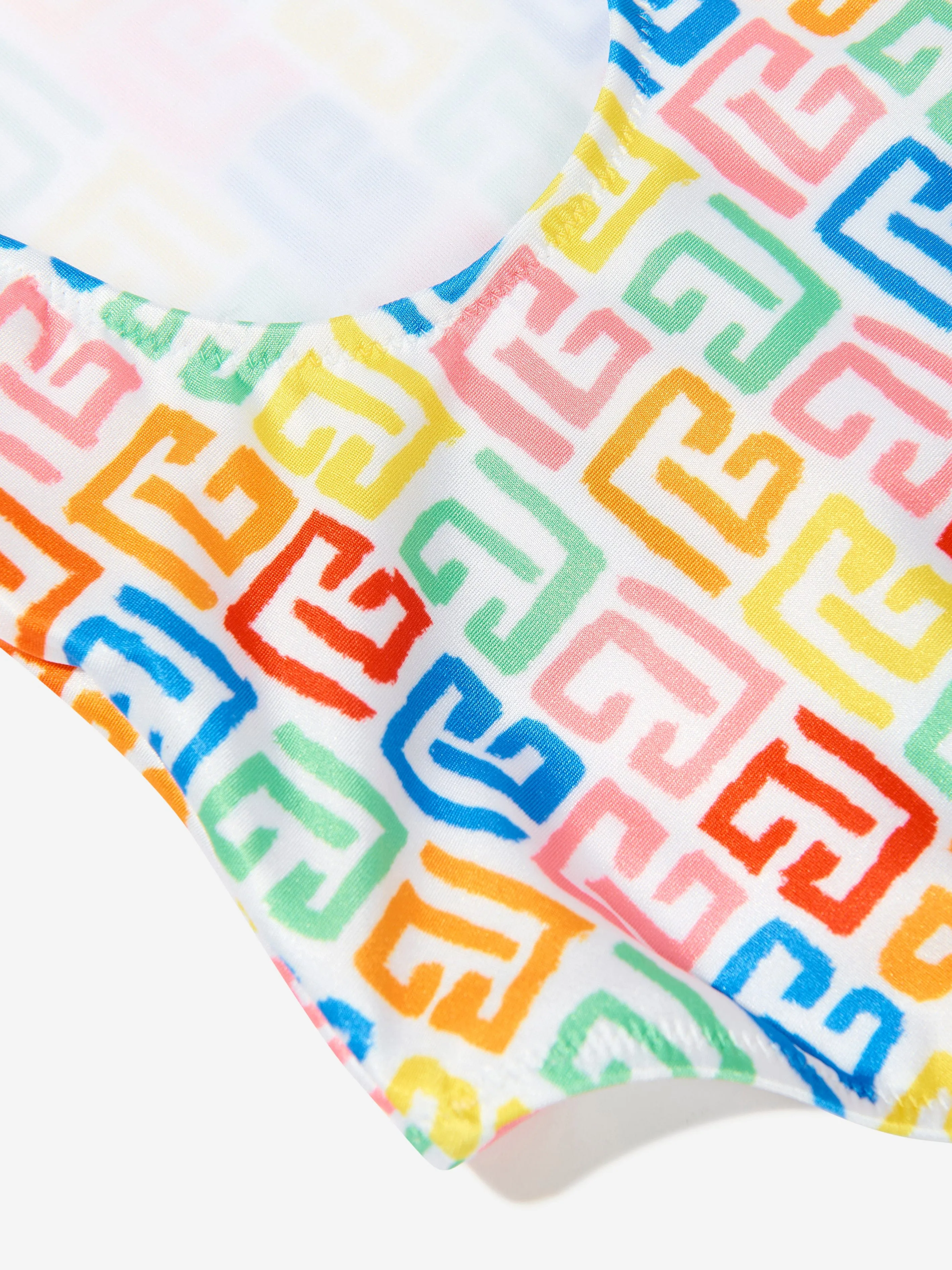 Balmain Girls Monogram Swimsuit in Multicolour