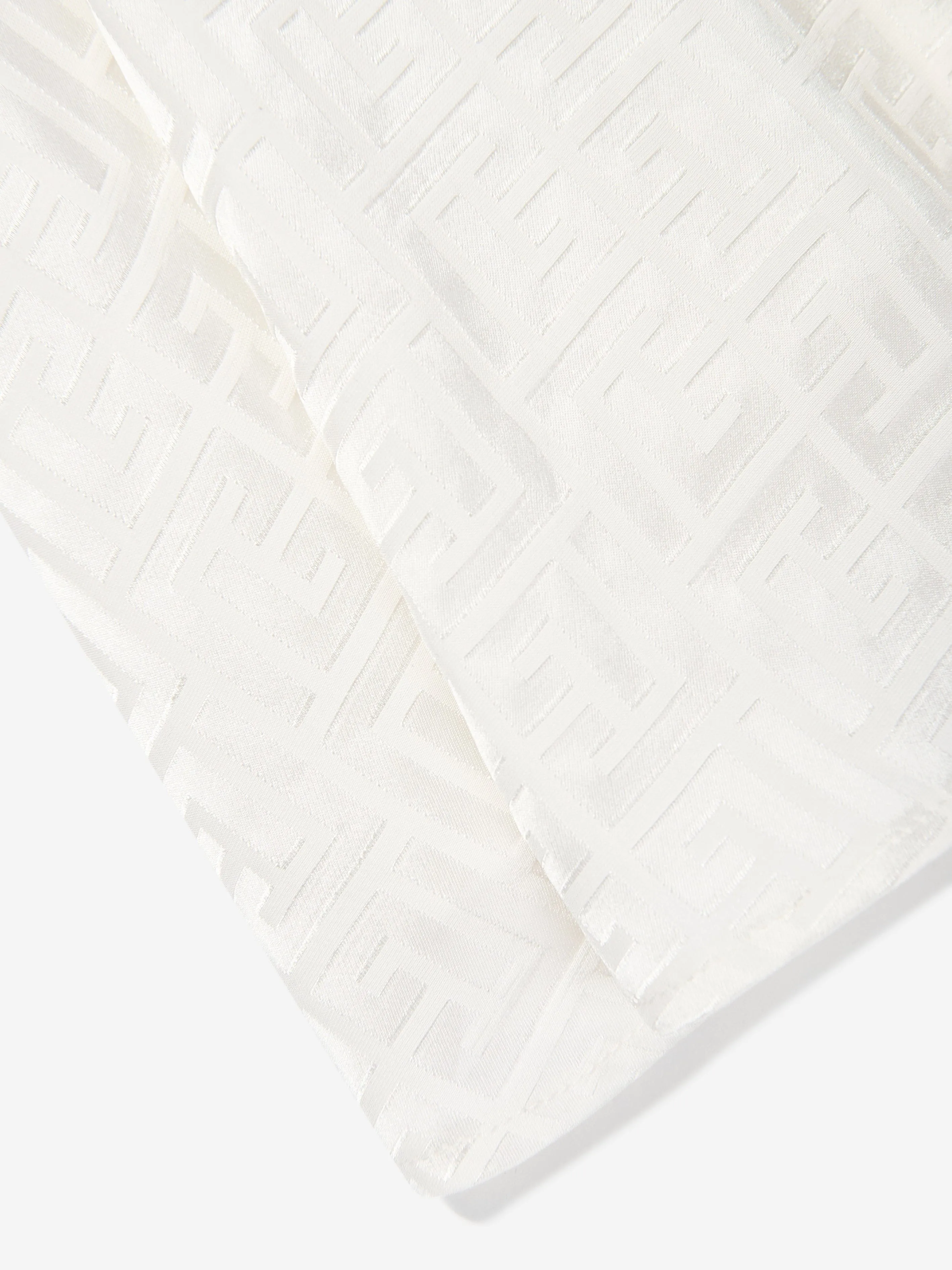 Balmain Girls Sleeveless Monogram Dress in Ivory