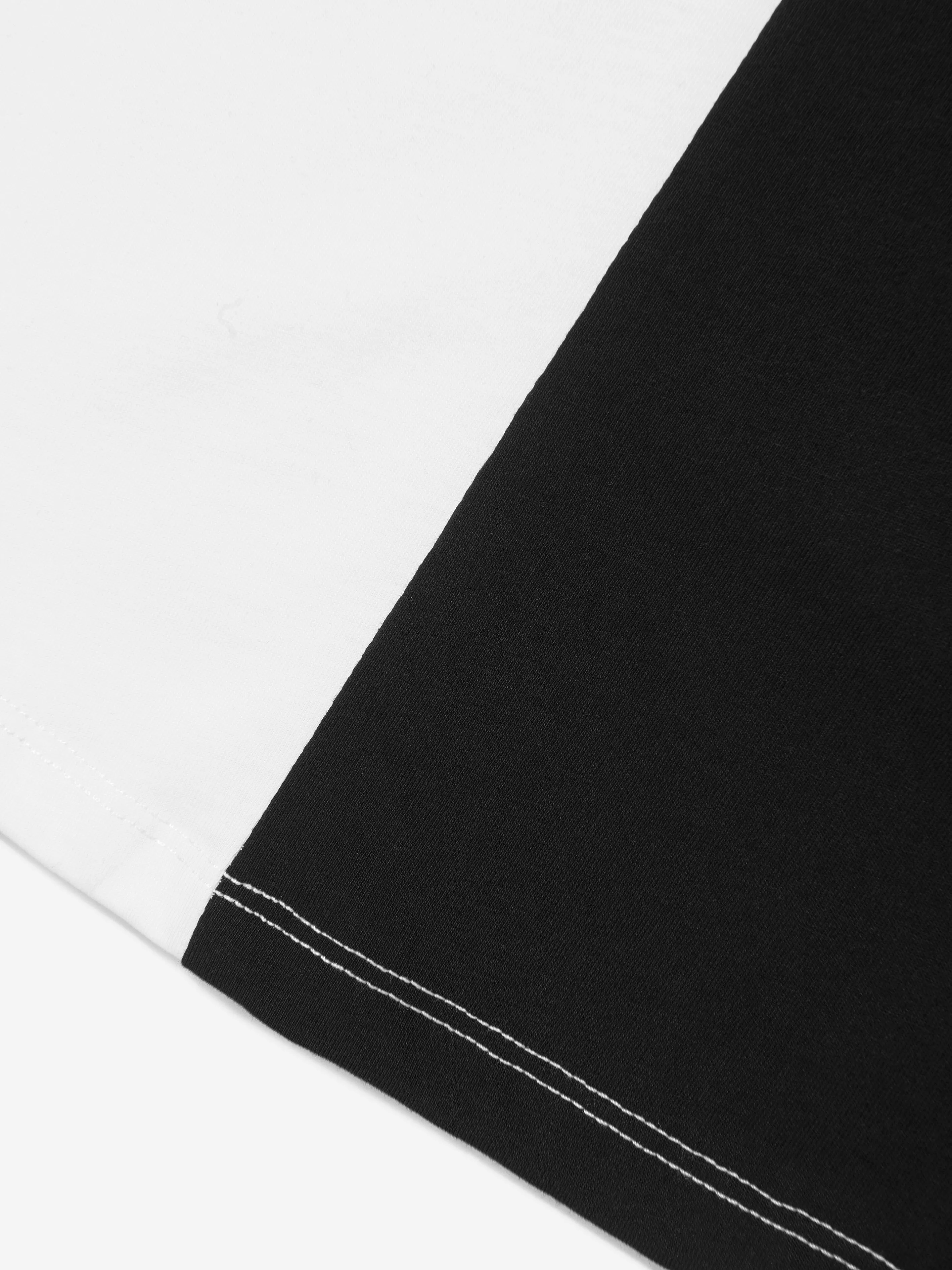 Balmain Kids Colourblock Logo T-Shirt in White