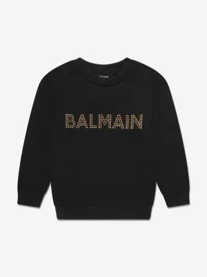 Balmain Kids Logo Sweatshirt in Black