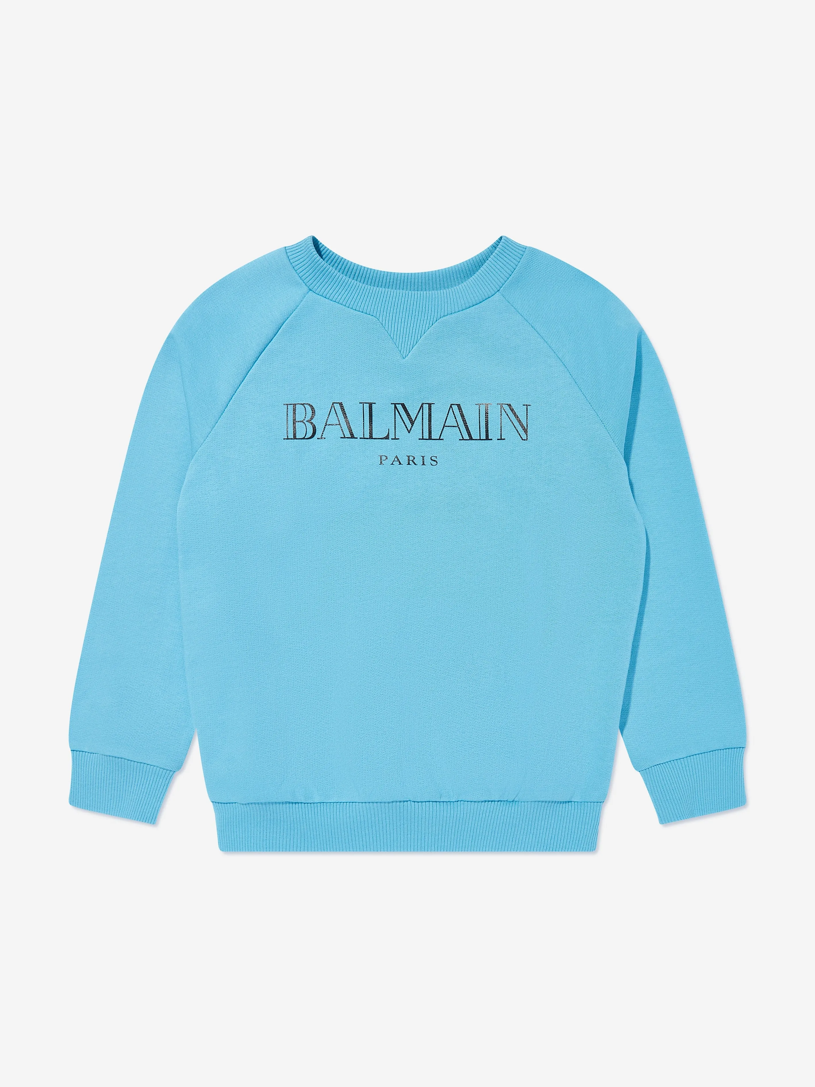 Balmain Kids Logo Sweatshirt in Blue