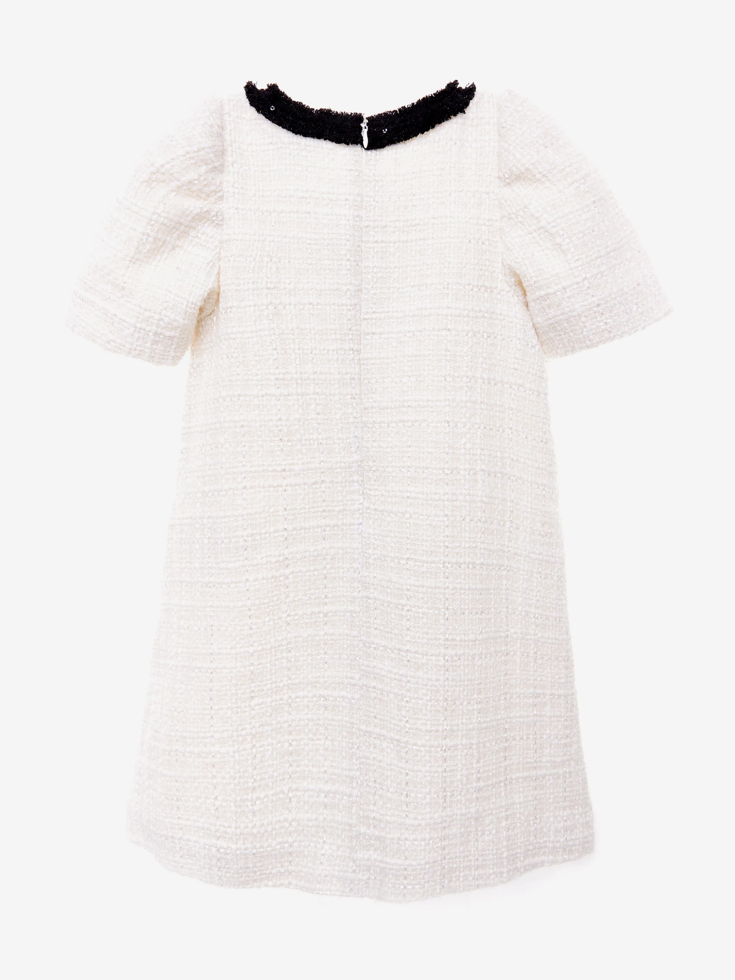 BCBG Girls Tweed Dress in Ivory