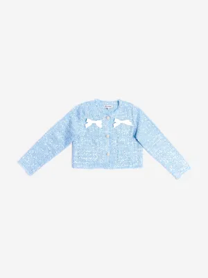 BCBG Girls Tweed Jacket in Blue