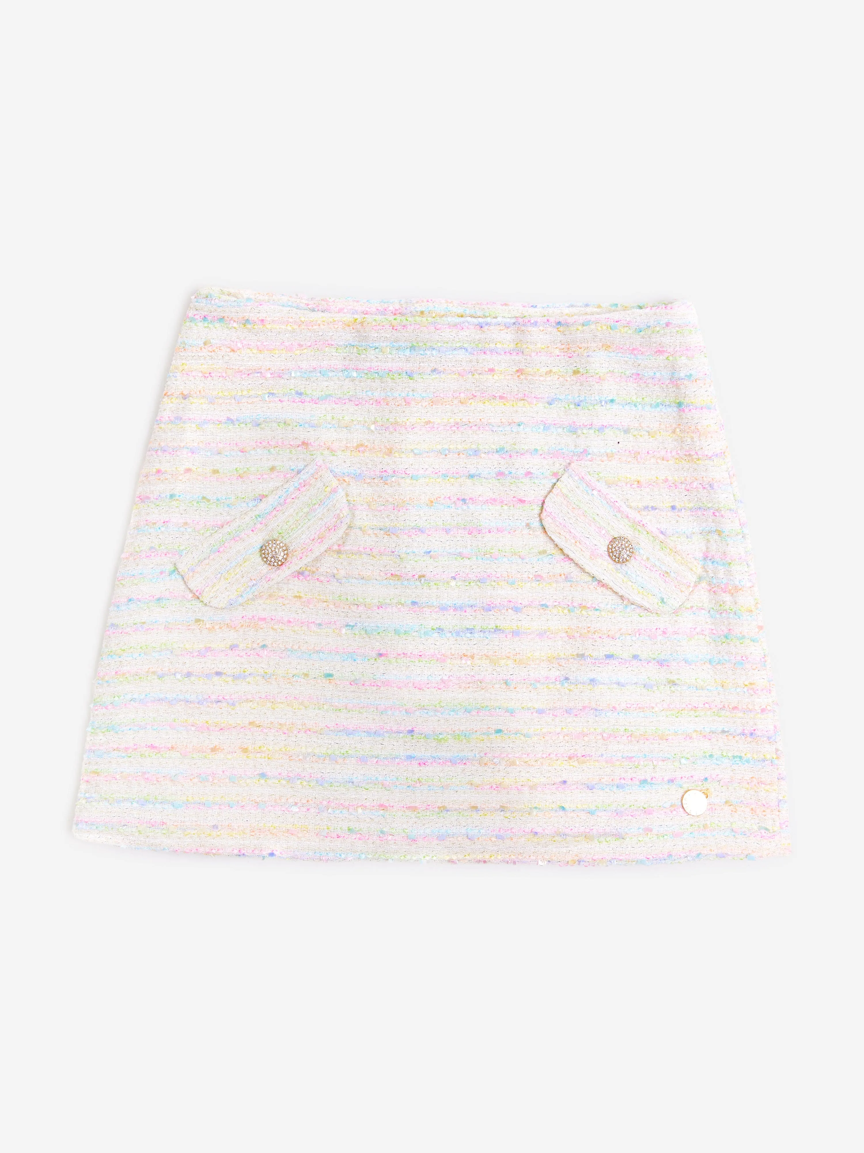 BCBGMAXAZRIA Girls Tweed Pencil Skirt in Ivory