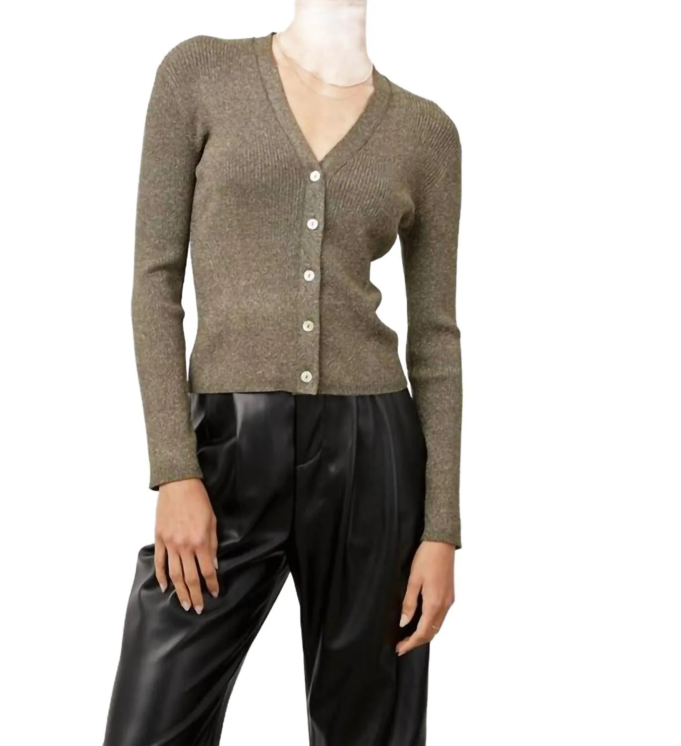 Beau Cardigan In Gold Lurex