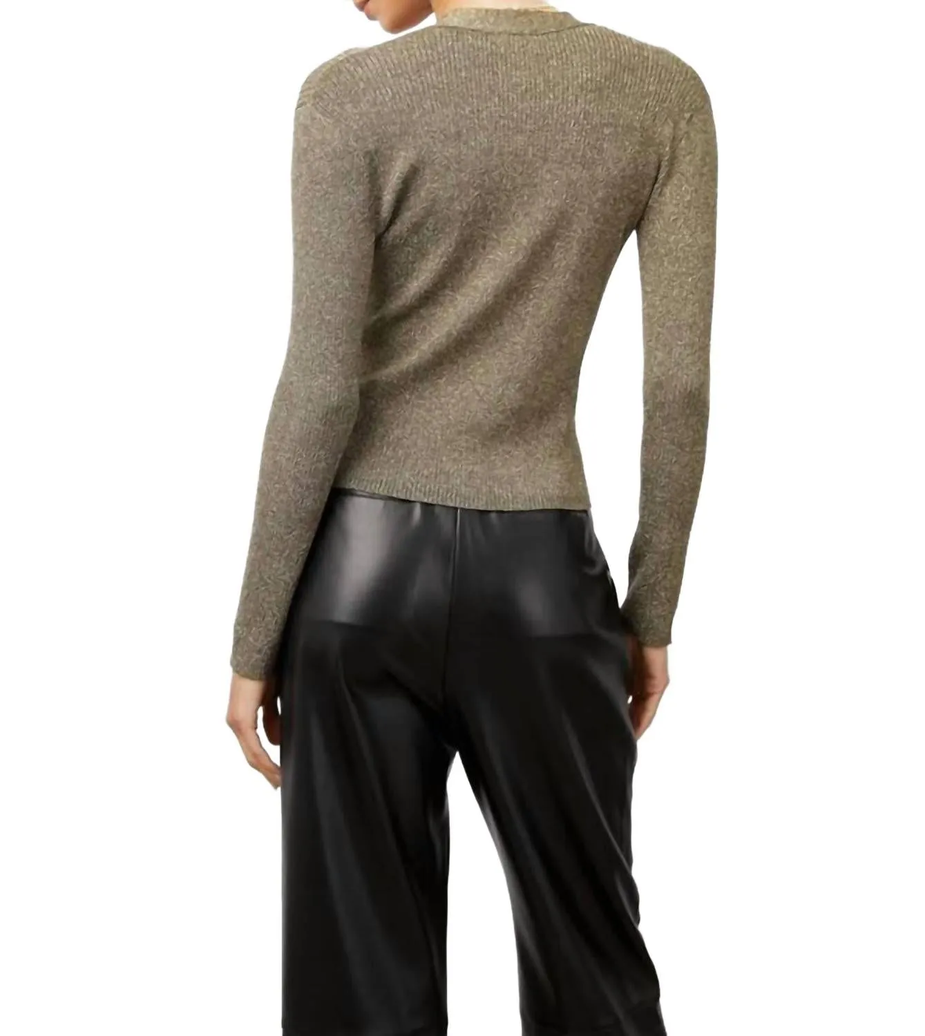 Beau Cardigan In Gold Lurex