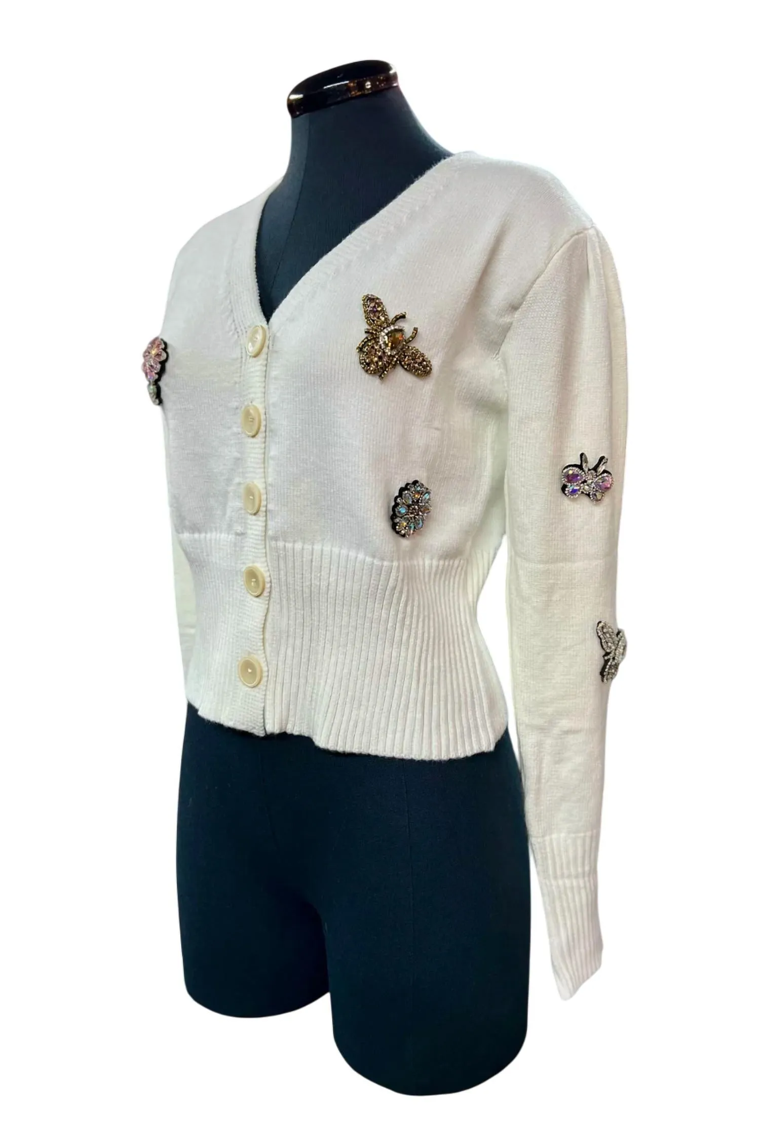 Beehive Sweater In White