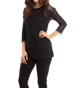 Bianca Sheer Top In Black